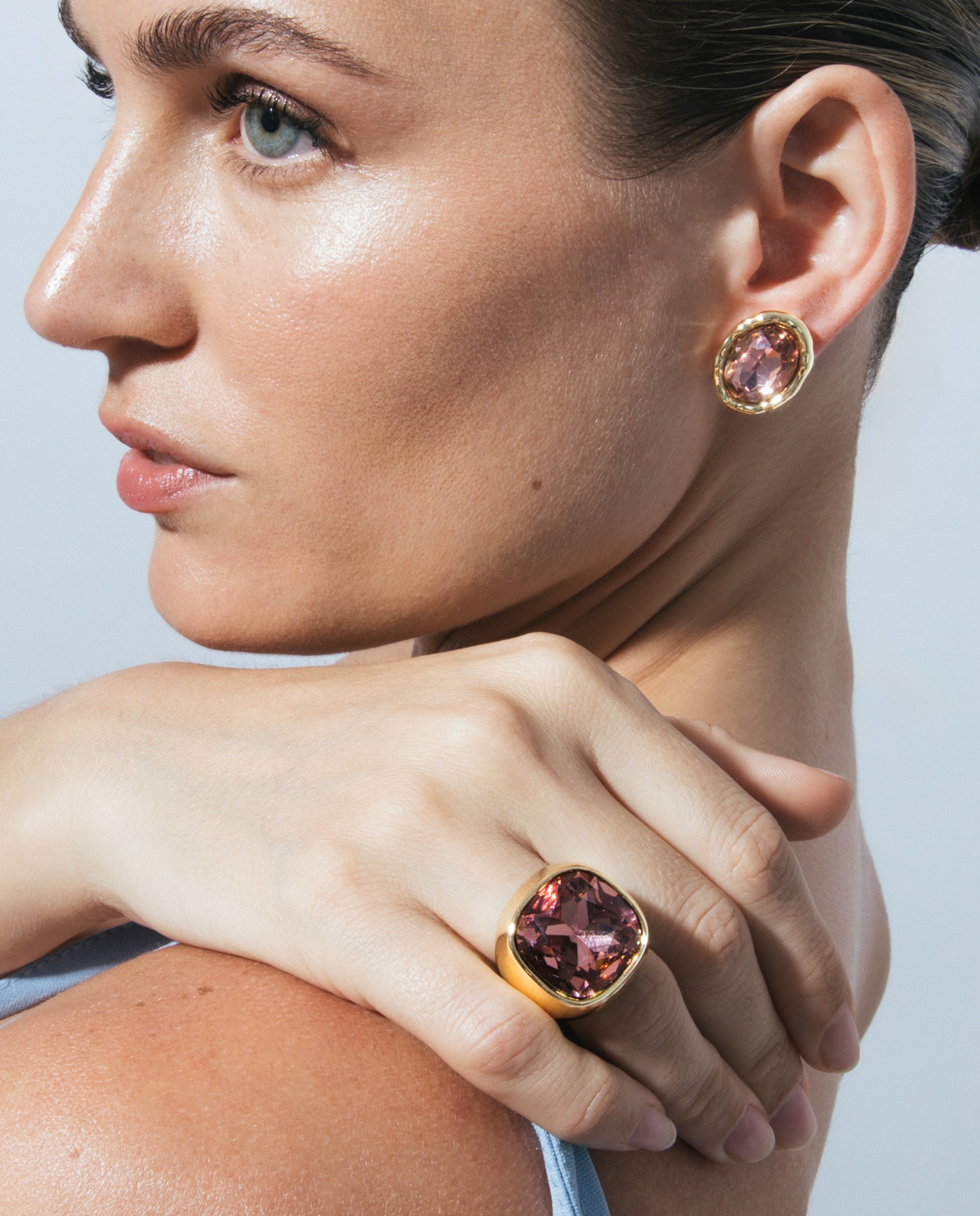 Anillo áfrica acabado en oro amarillo de 18 quilates con circonita marrón - Luxenter - Dorado Dorado-4