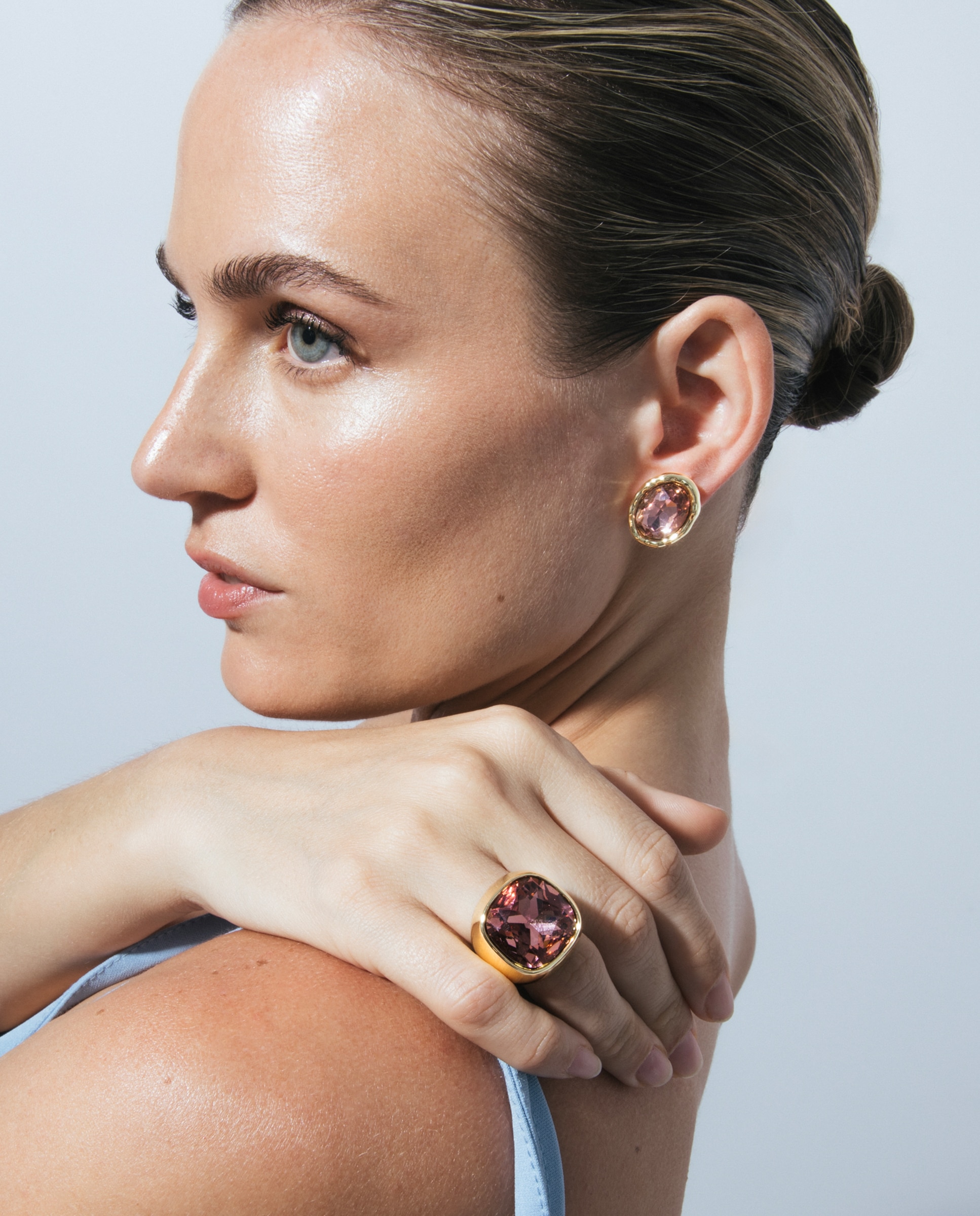 Anillo áfrica acabado en oro amarillo de 18 quilates con circonita marrón - Luxenter - Dorado Dorado-5