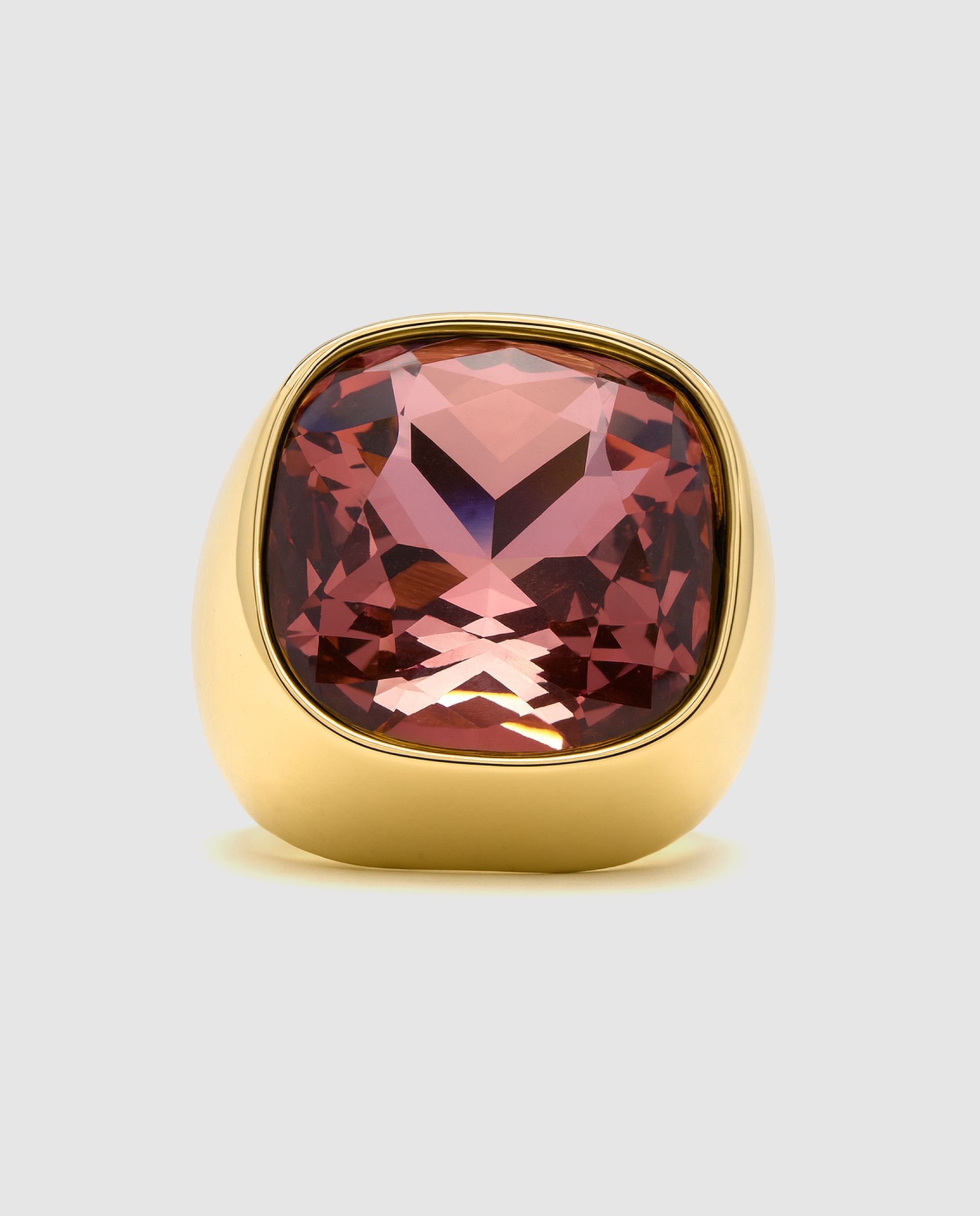 Anillo áfrica acabado en oro amarillo de 18 quilates con circonita marrón - Luxenter - Dorado Dorado-6