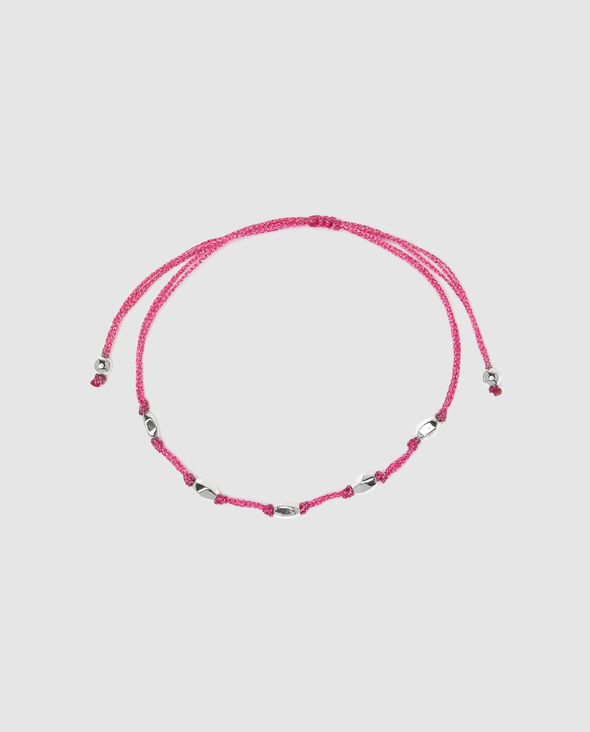 Pulsera de cordón trendy acabada en plata de ley 925 - Luxenter - Plata Plata-3