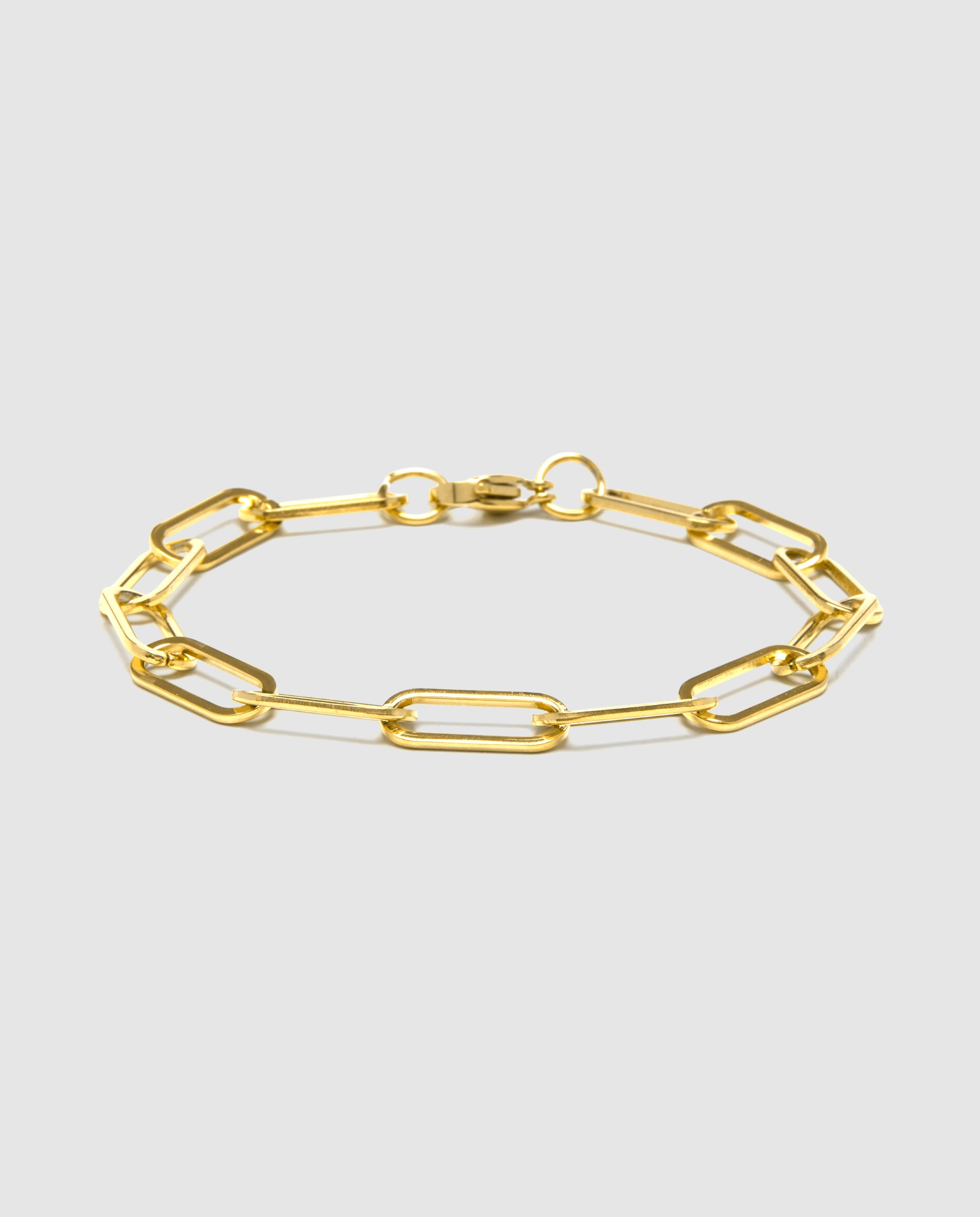 Pulsera de cadena áfrica de acero acabada en oro de 18 quilates - Luxenter - Amarillo Amarillo-1