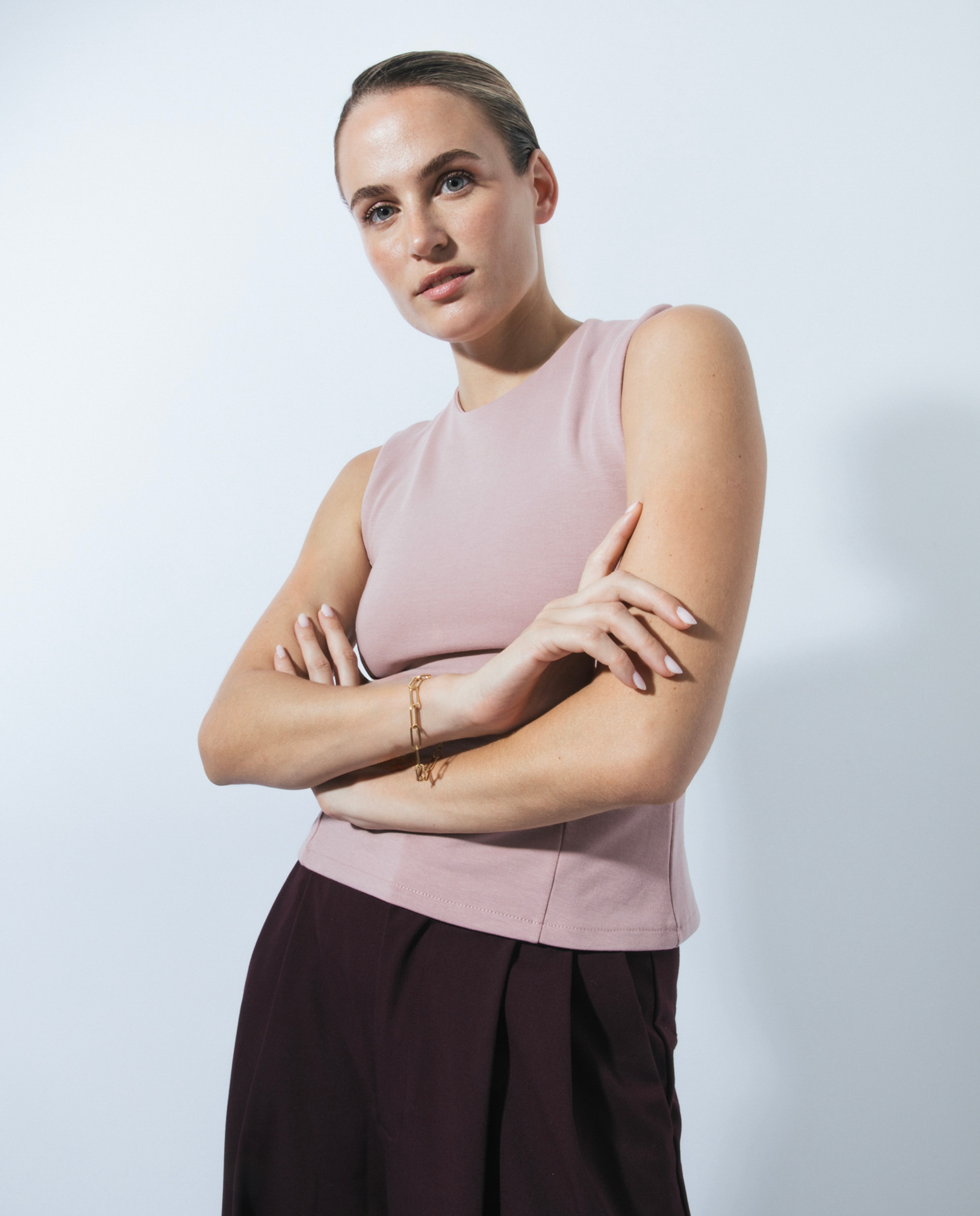 Pulsera de cadena áfrica de acero acabada en oro de 18 quilates - Luxenter - Amarillo Amarillo-2