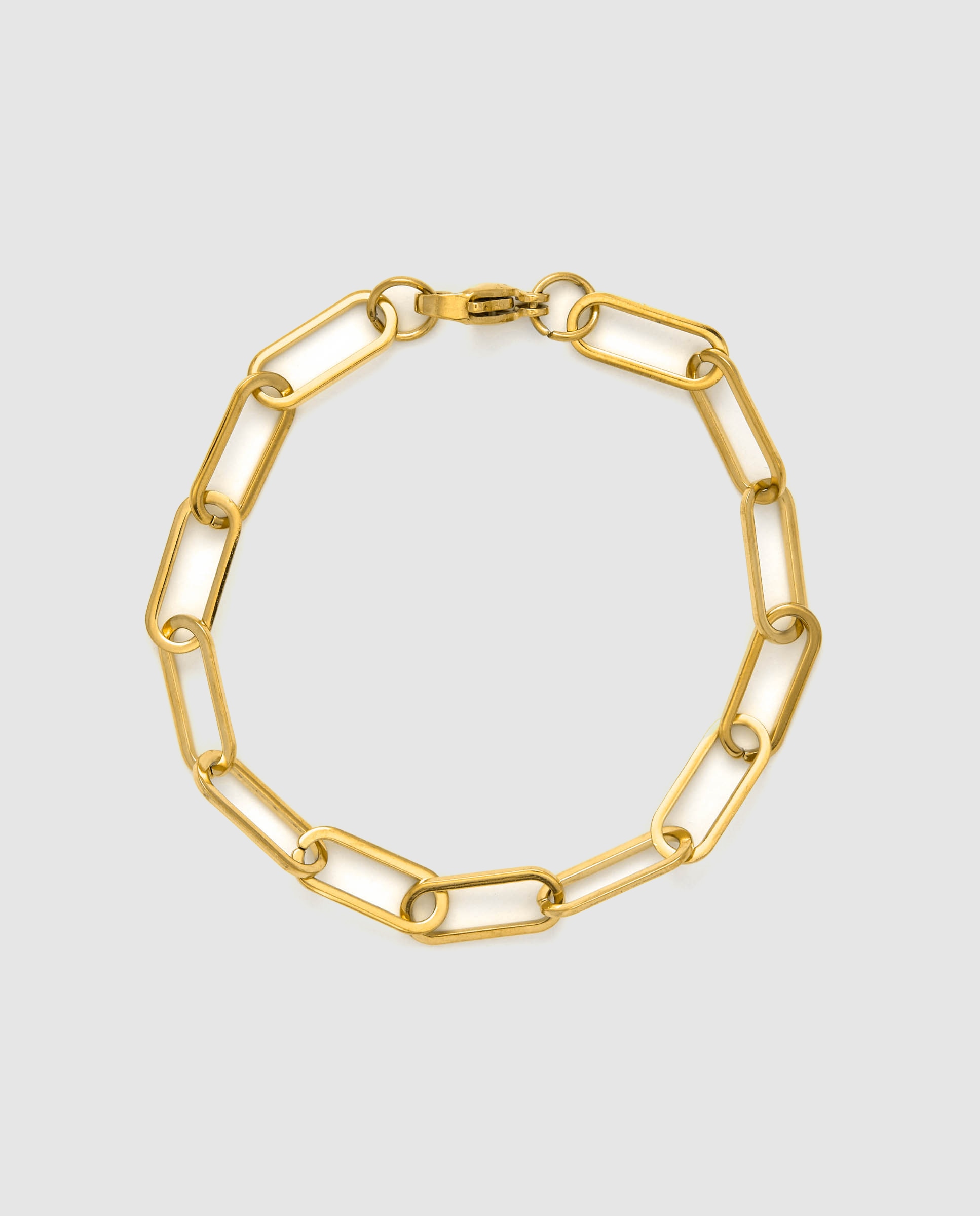 Pulsera de cadena áfrica de acero acabada en oro de 18 quilates - Luxenter - Amarillo Amarillo-3