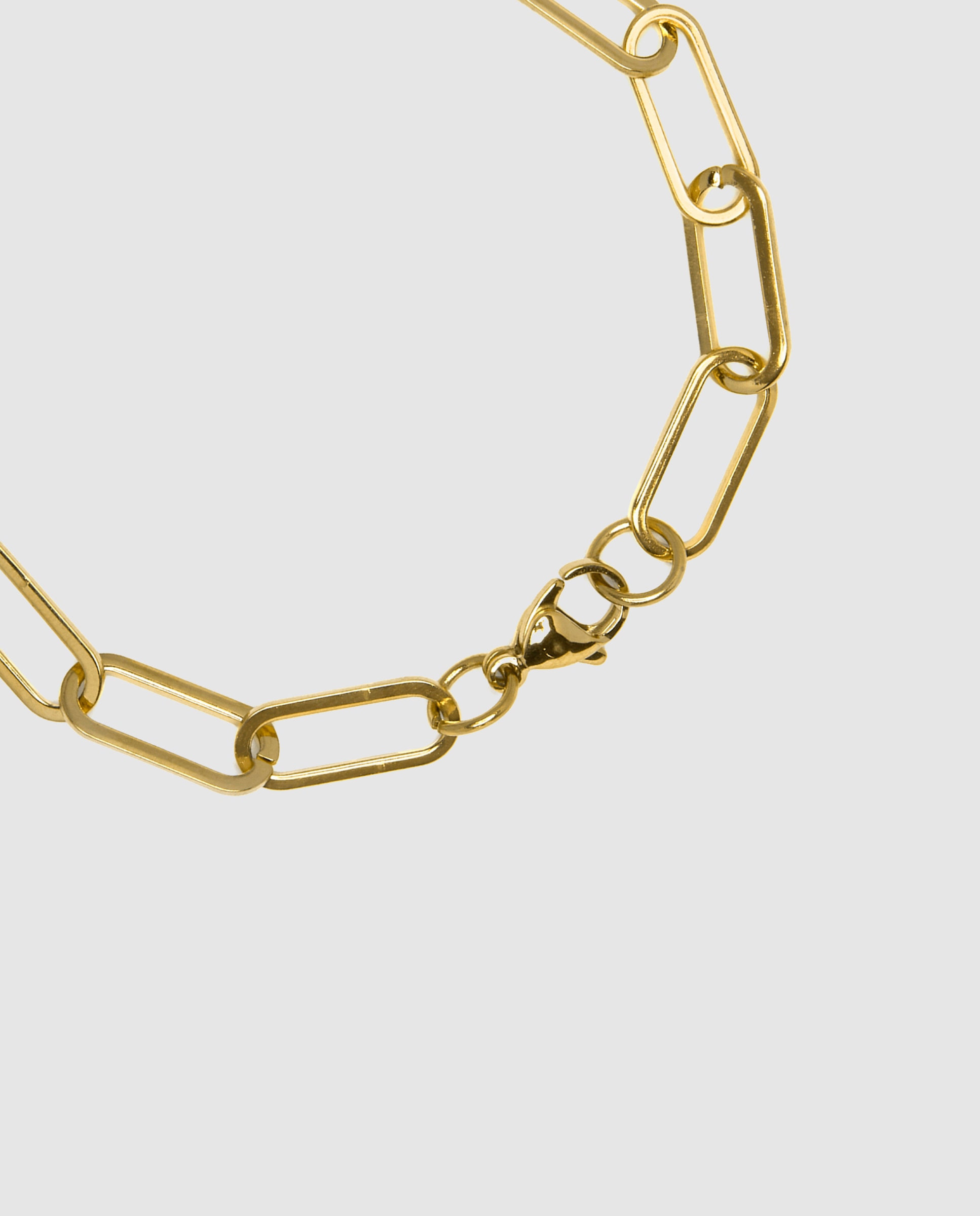 Pulsera de cadena áfrica de acero acabada en oro de 18 quilates - Luxenter - Amarillo Amarillo-7