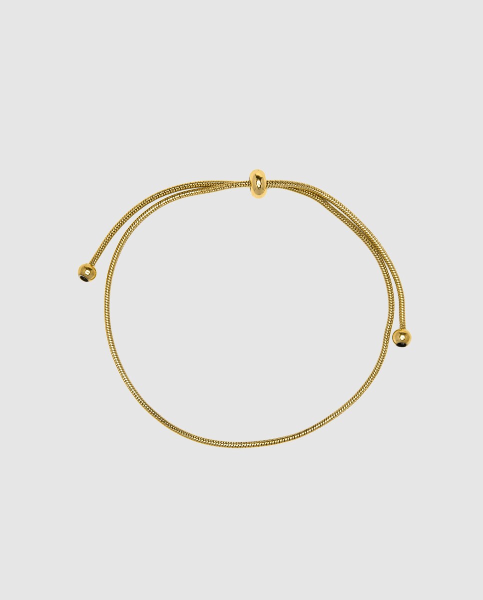 Pulsera África de acero acabada en oro amarillo de 18k Oro-3