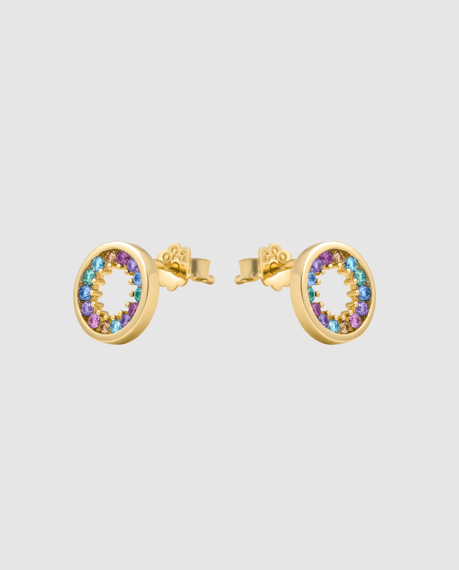 Pendientes pide un deseo de plata de ley 925 acabados en amarillo de 18 quilates - Luxenter - Oro Oro-3