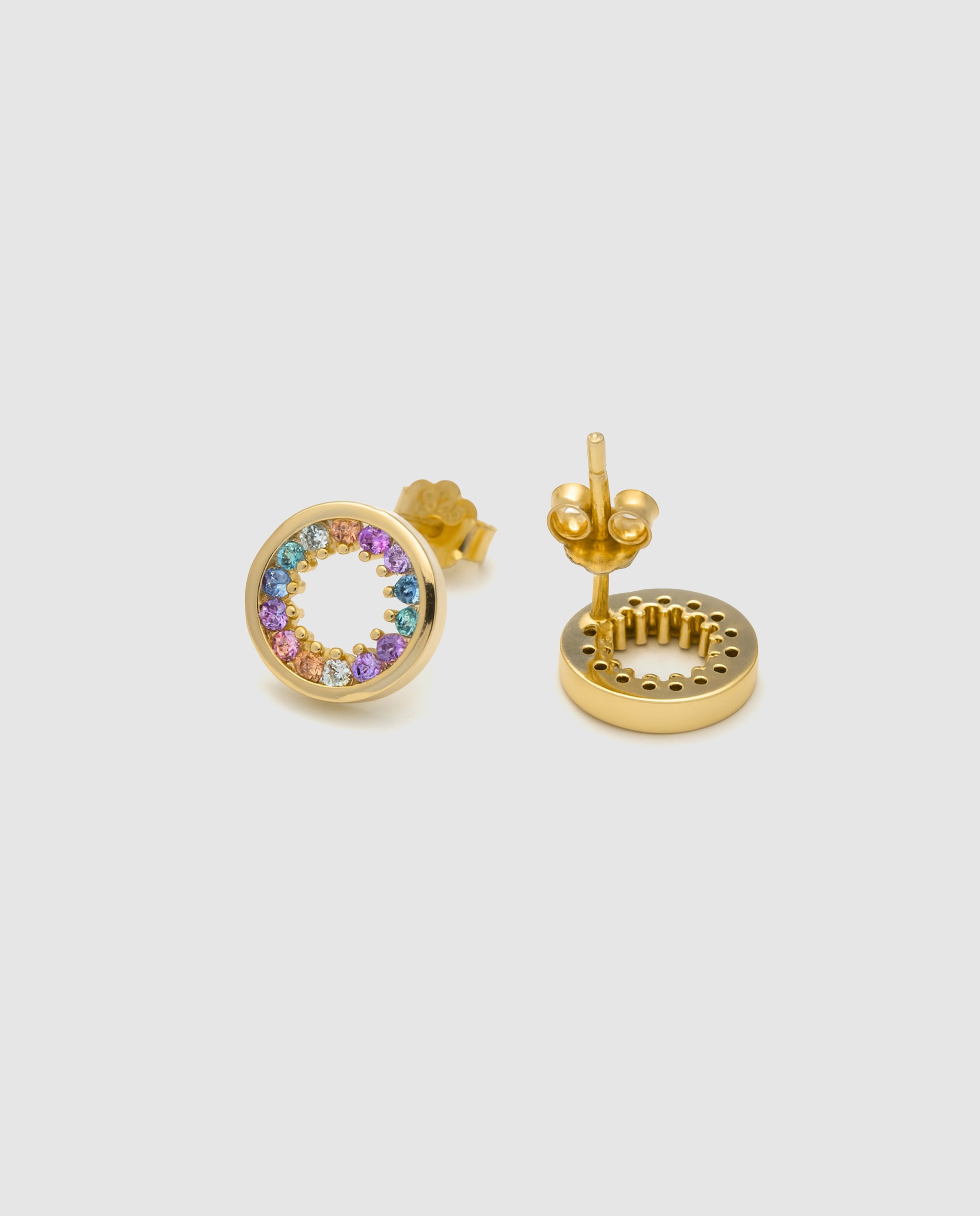 Pendientes pide un deseo de plata de ley 925 acabados en amarillo de 18 quilates - Luxenter - Oro Oro-6