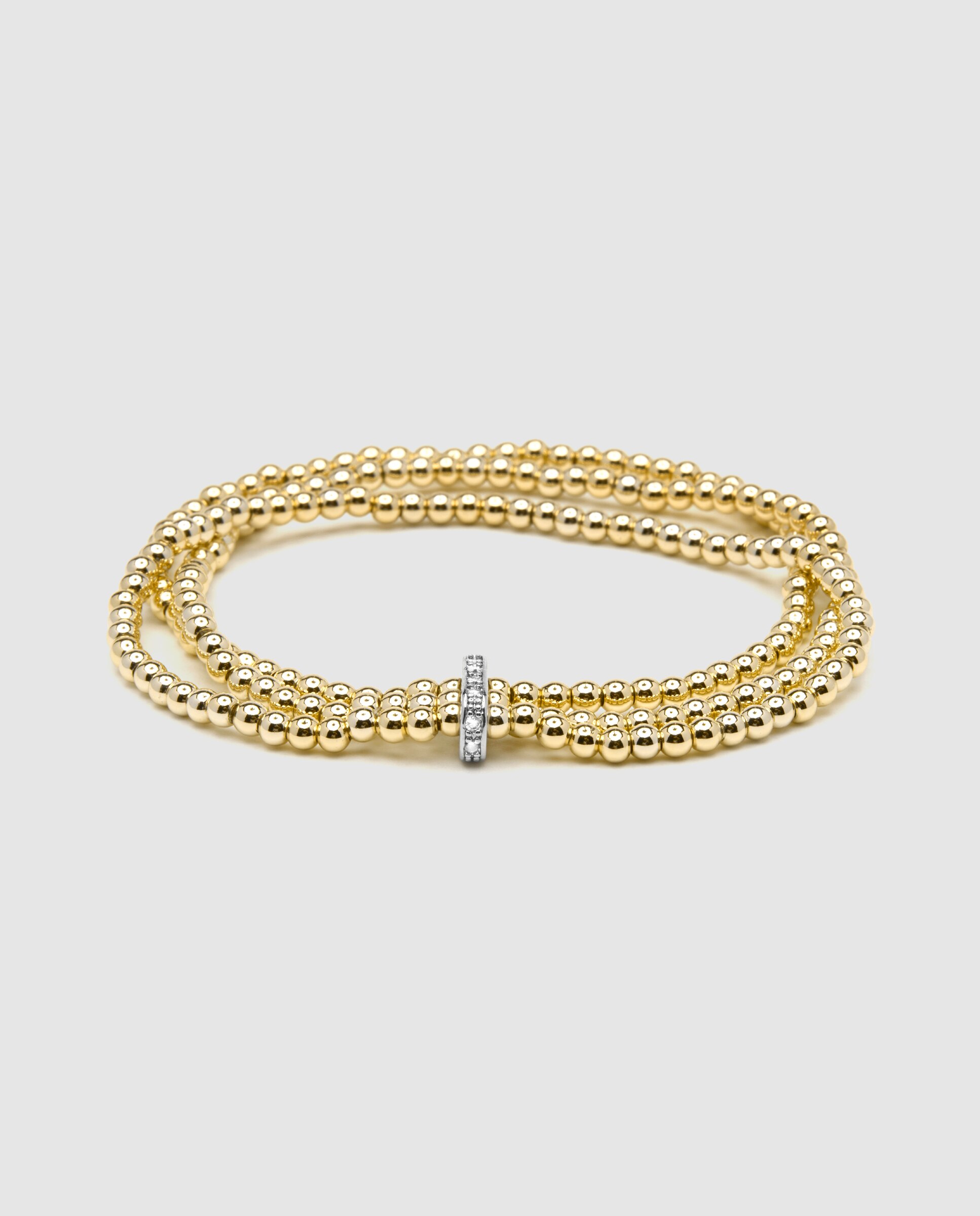 Pulsera riviere momentos para brillar acabada en oro amarillo de 18 quilates con circonita brillante - Luxenter - Oro Oro-1