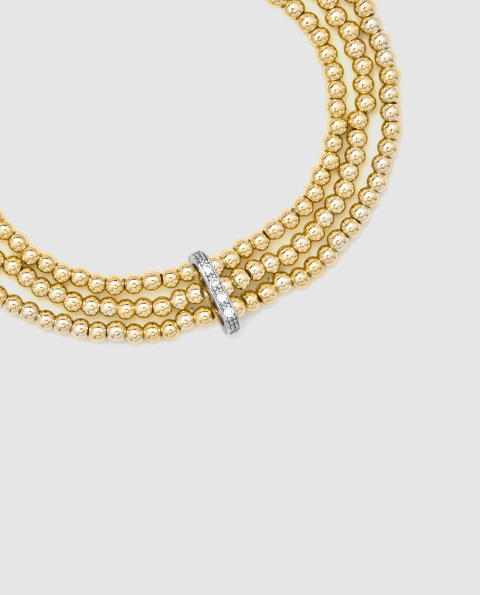 Pulsera riviere momentos para brillar acabada en oro amarillo de 18 quilates con circonita brillante - Luxenter - Oro Oro-6