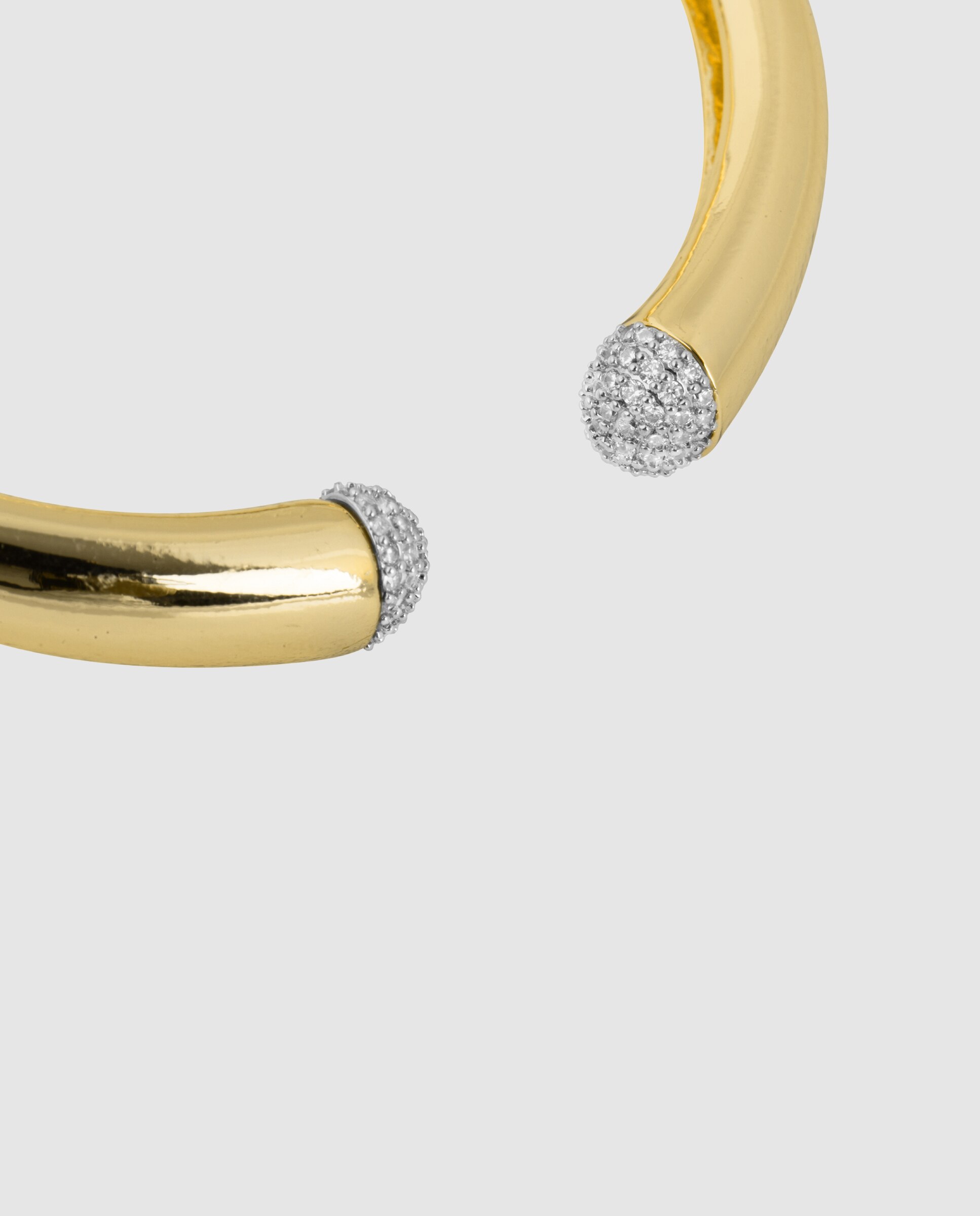 Brazalete áfrica acabada en oro amarillo de 18 quilates con circonita brillante - Luxenter - Amarillo Amarillo-6
