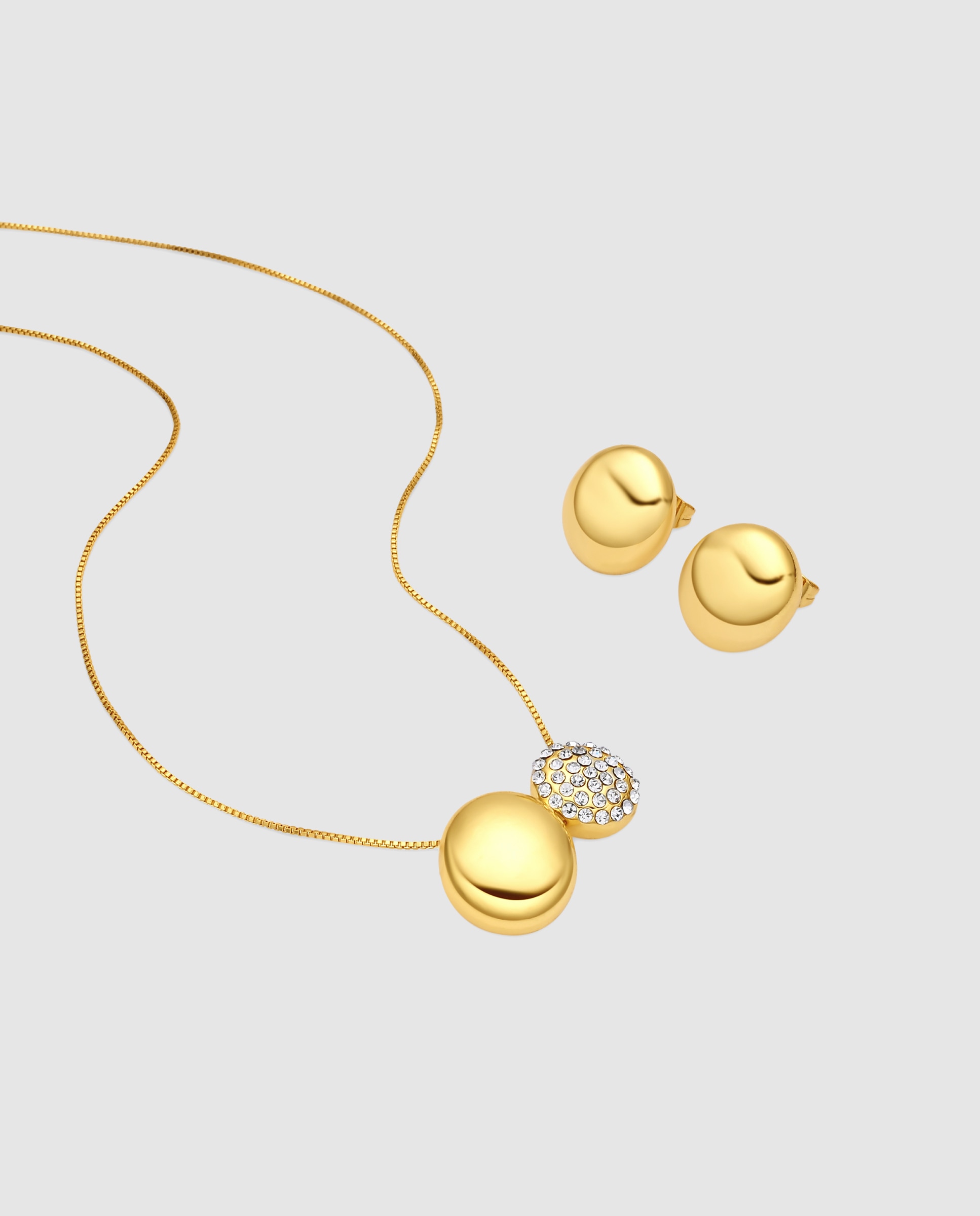 Pendientes áfrica acabado en oro amarillo de 18 quilates con circonita brillante Oro Luxenter Oro-1