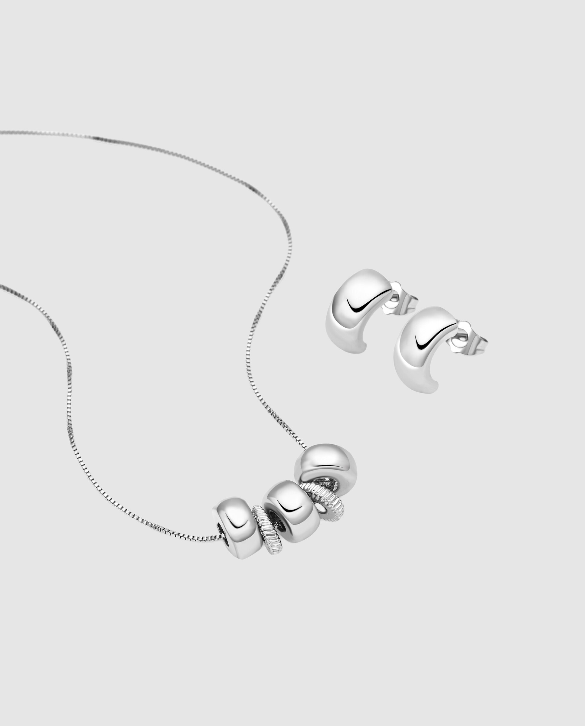 Set de pendientes y collar áfrica acabado en rodio - Luxenter - Oro Oro-1
