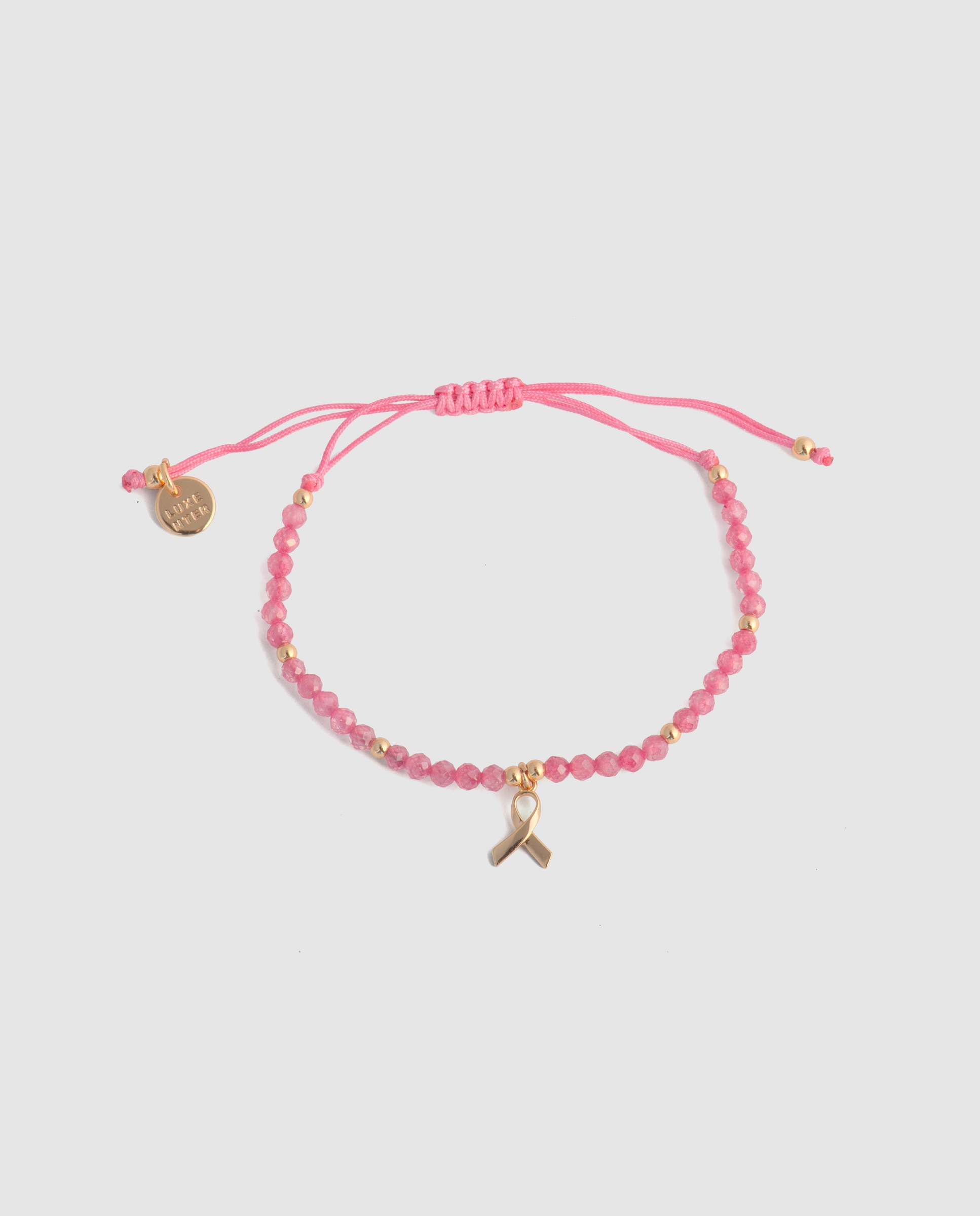 Pulsera con charms special edition acabada en oro rosa de 18 quilates con circonita - Luxenter - Rosa Rosa-3