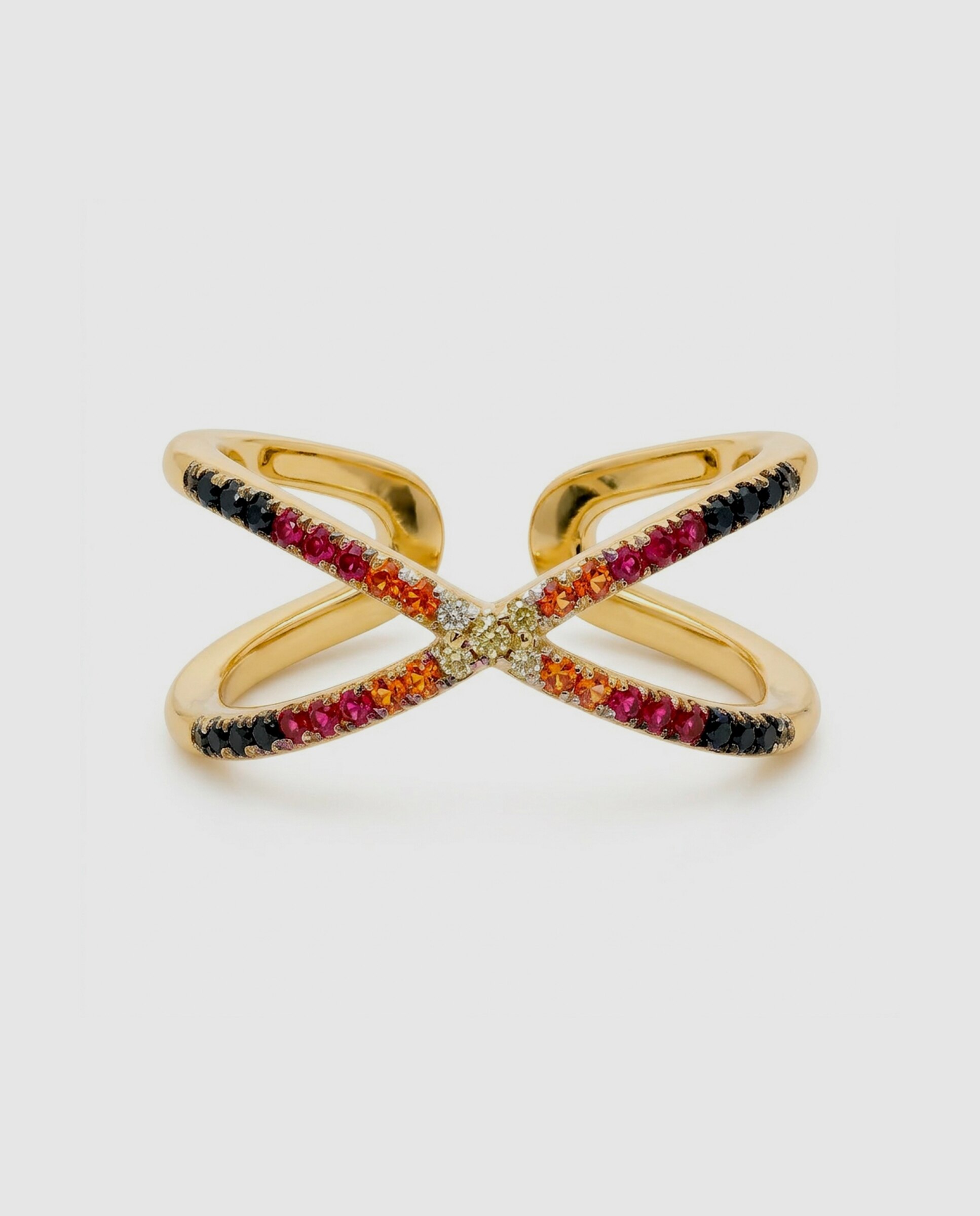 Anillo áfrica acabado en oro amarillo de 18 quilates con circonita - Luxenter - Multicolor Multicolor-3