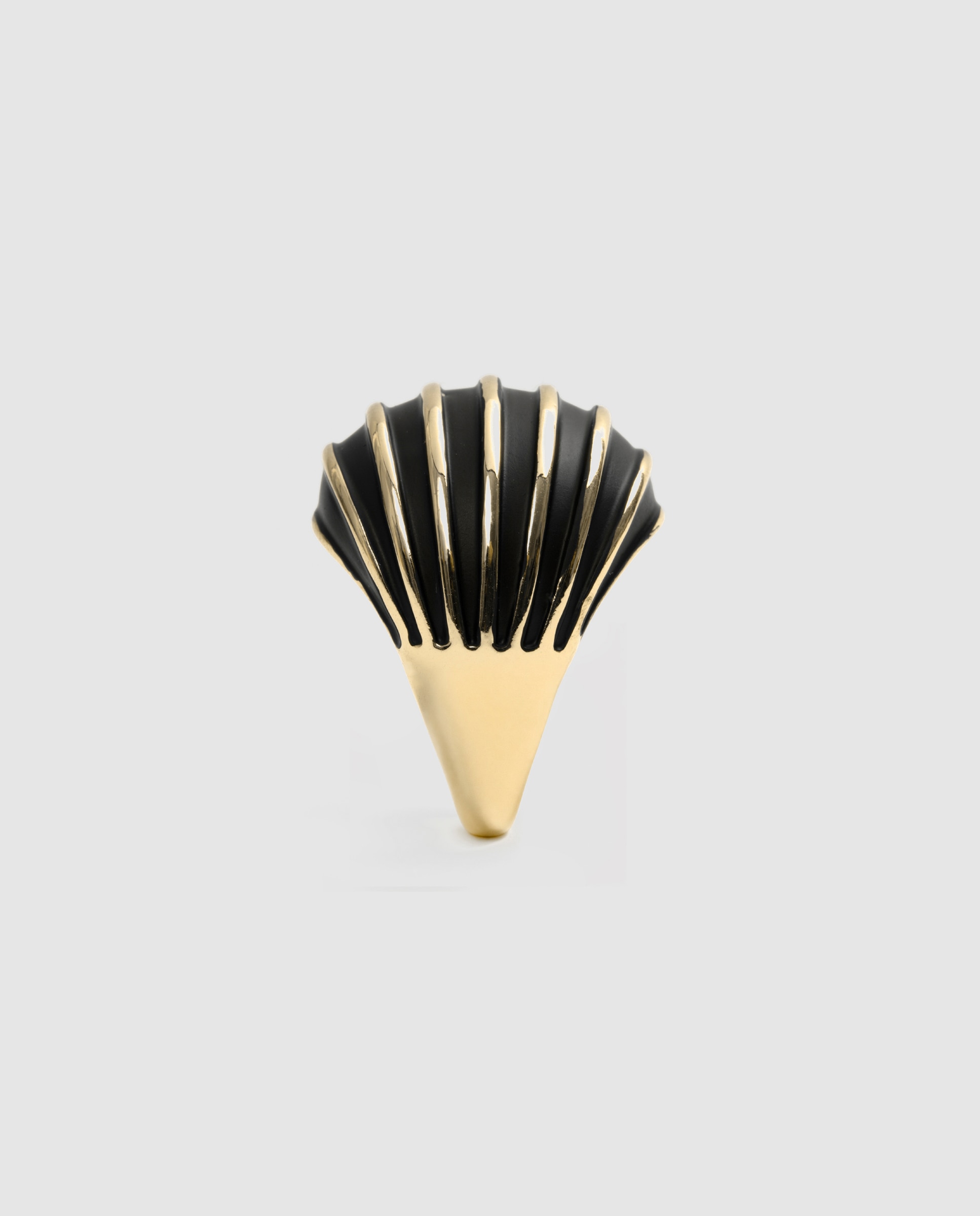 Imagen 2 de Anillo africa acabado en oro amarillo 18k y lacado - Luxenter - Negro Negro