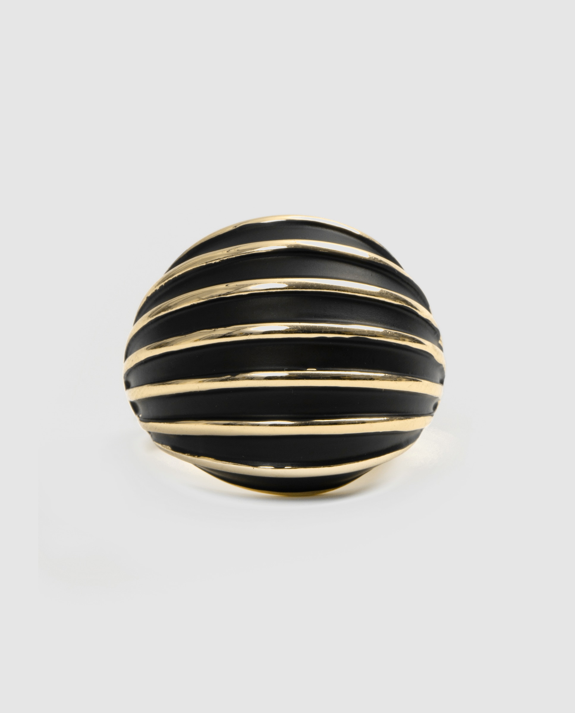 Imagen 3 de Anillo africa acabado en oro amarillo 18k y lacado - Luxenter - Negro Negro