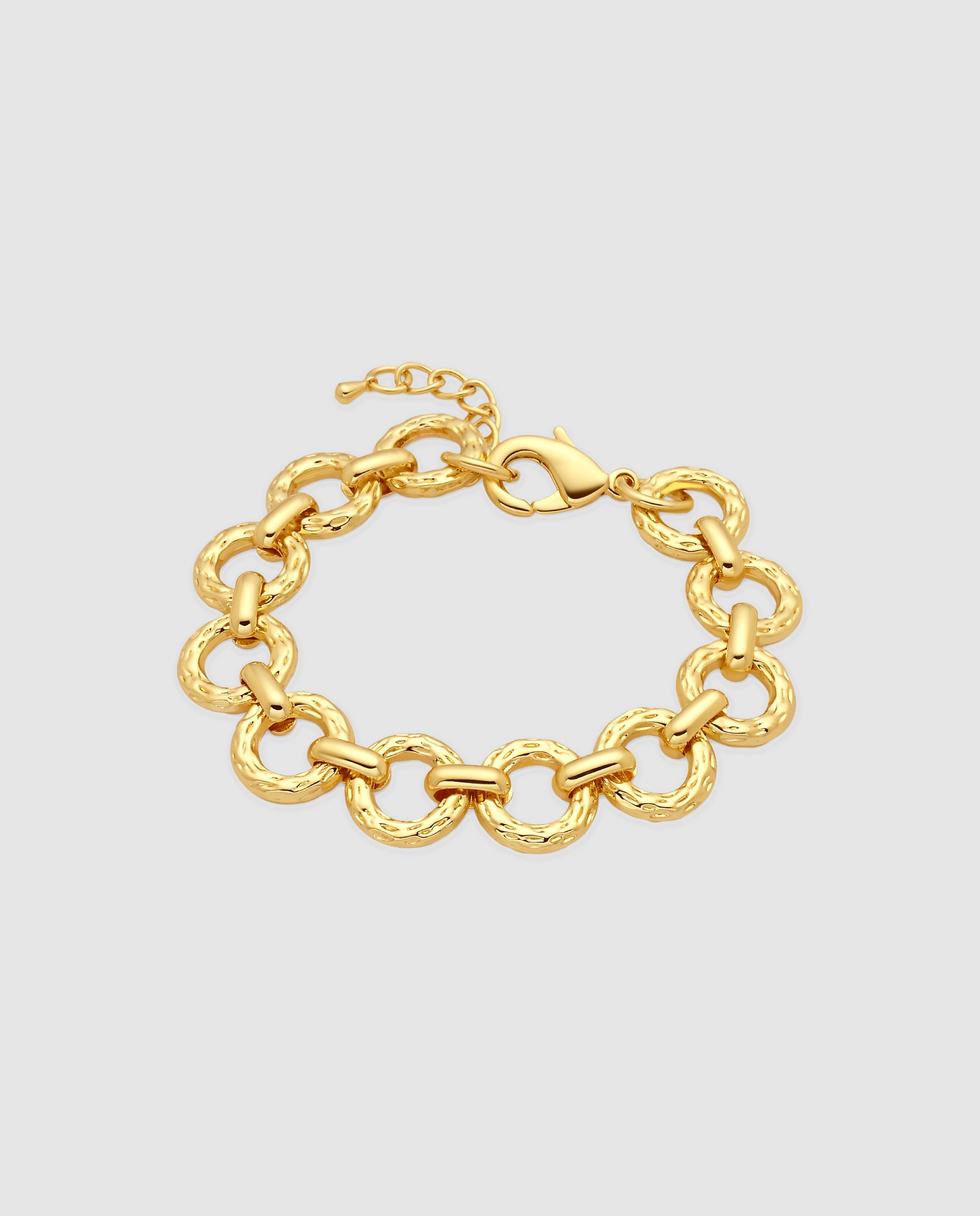 Pulsera de eslabones africa acabada en oro amarillo de 18k - Luxenter - Dorado Dorado-1