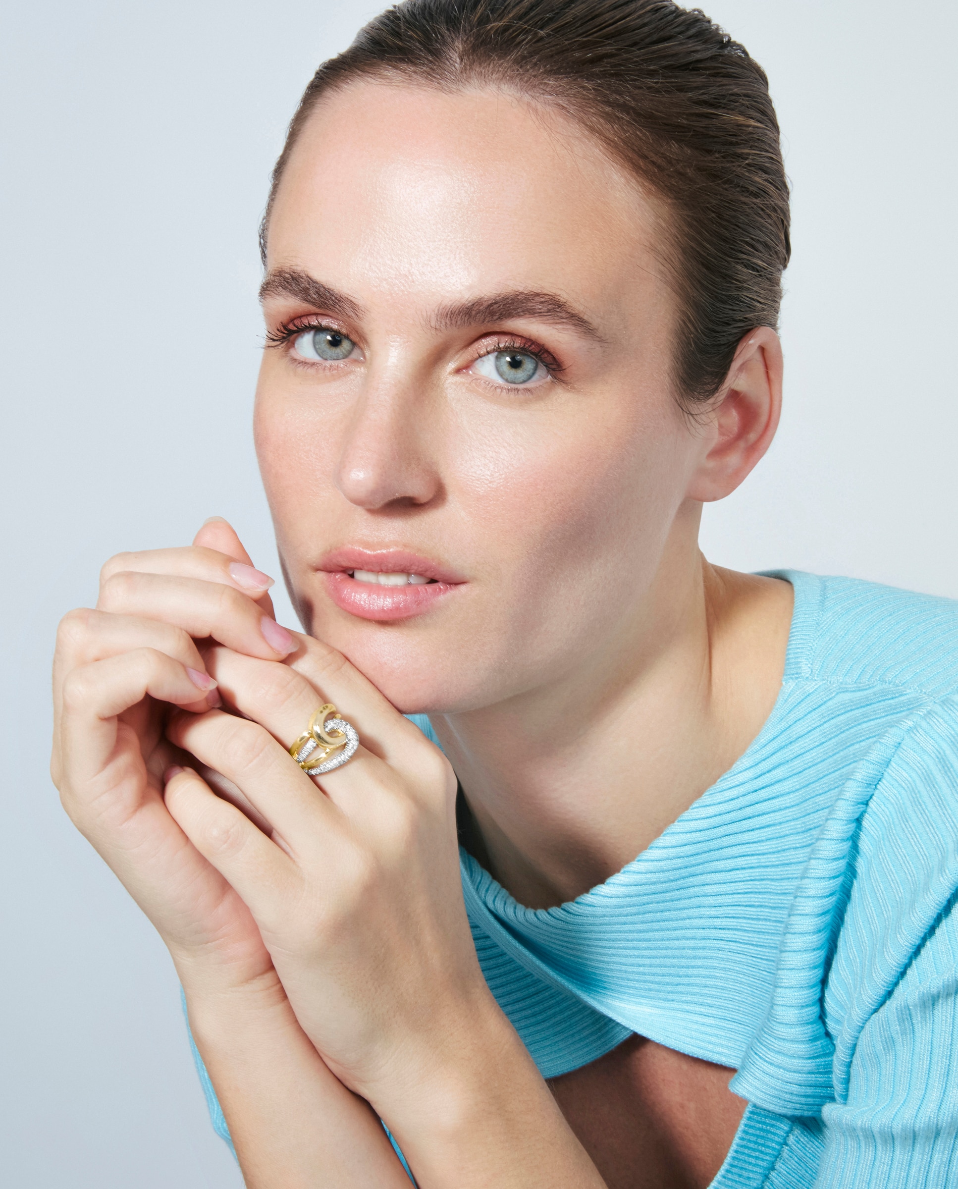 Anillo áfrica acabado en oro amarillo de 18 quilates con circonita brillante - Luxenter - Dorado Dorado-5