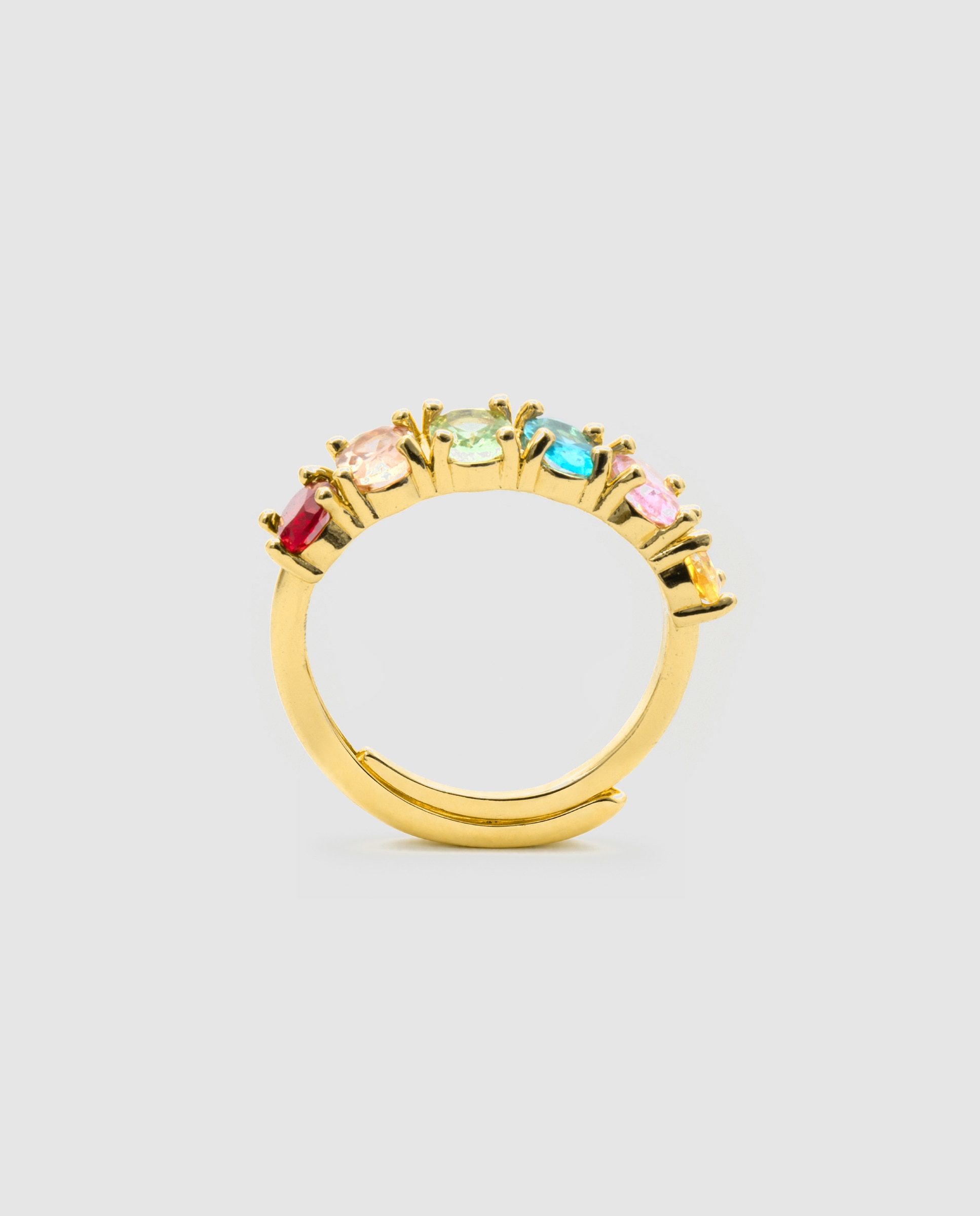 Anillo áfrica acabado en oro amarillo de 18 quilates con circonita - Luxenter - Multicolor Multicolor-7