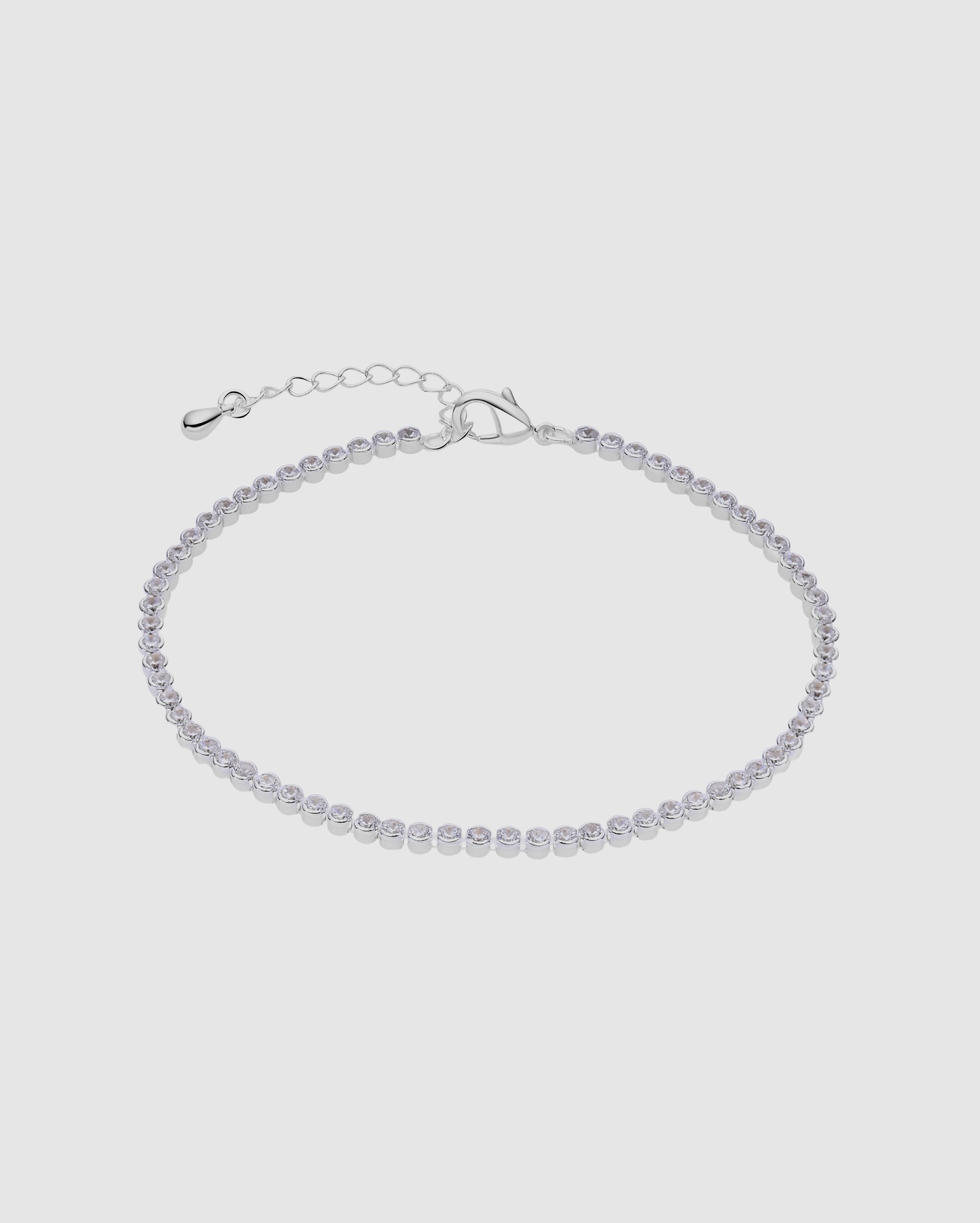 Imagen 0 de Pulsera tennis africa con circonita brillante acabada en rodio Dorado