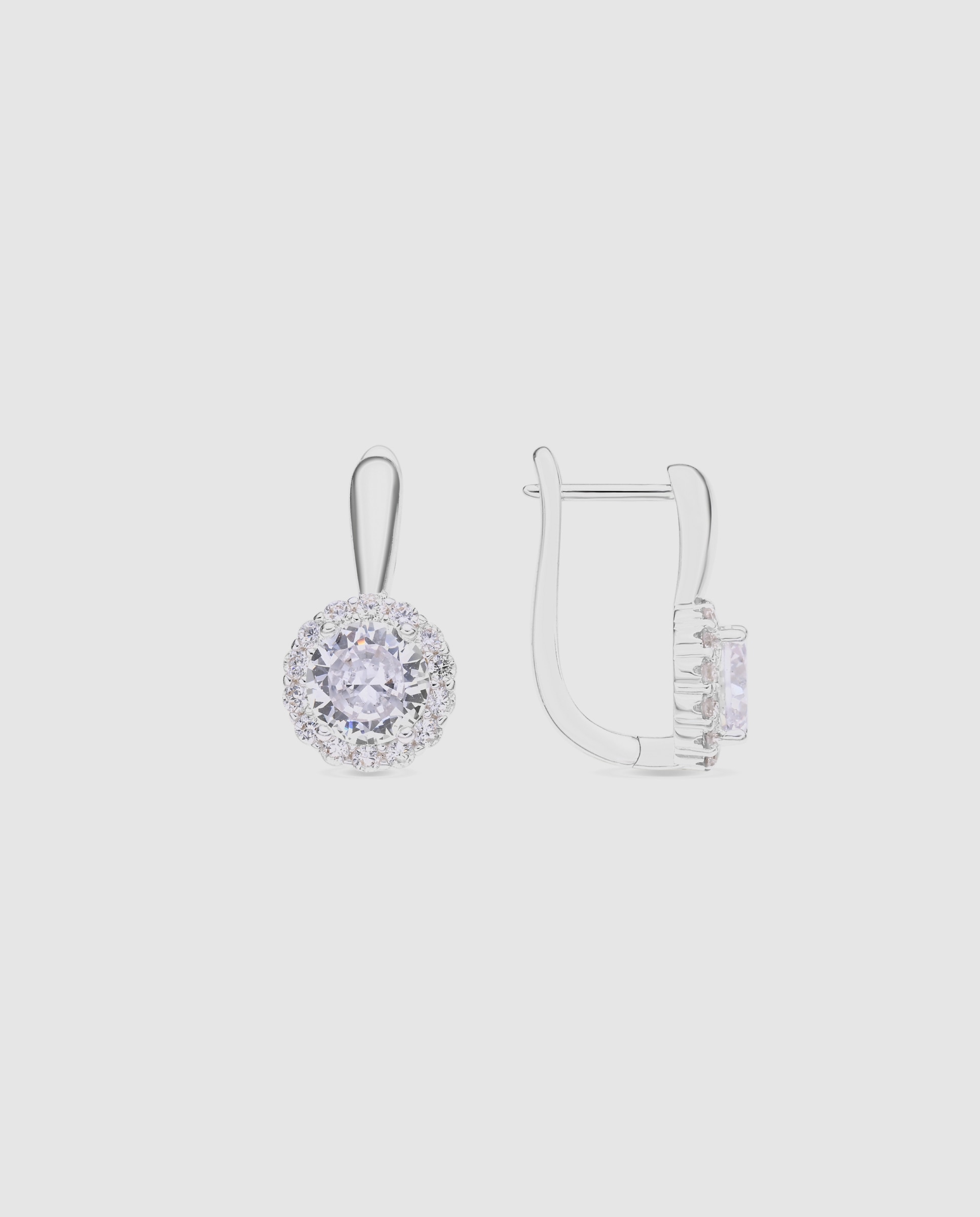 Imagen 1 de Pendientes de aro basic con circonita brillante acabados en rodio - Luxenter - Dorado Dorado