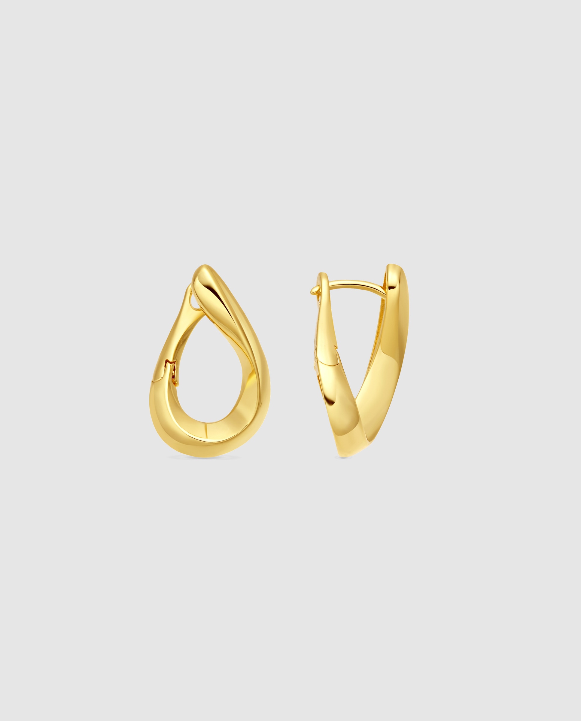 Pendientes de aro basic acabados en oro amarillo de 18k - Luxenter - Dorado Dorado-1