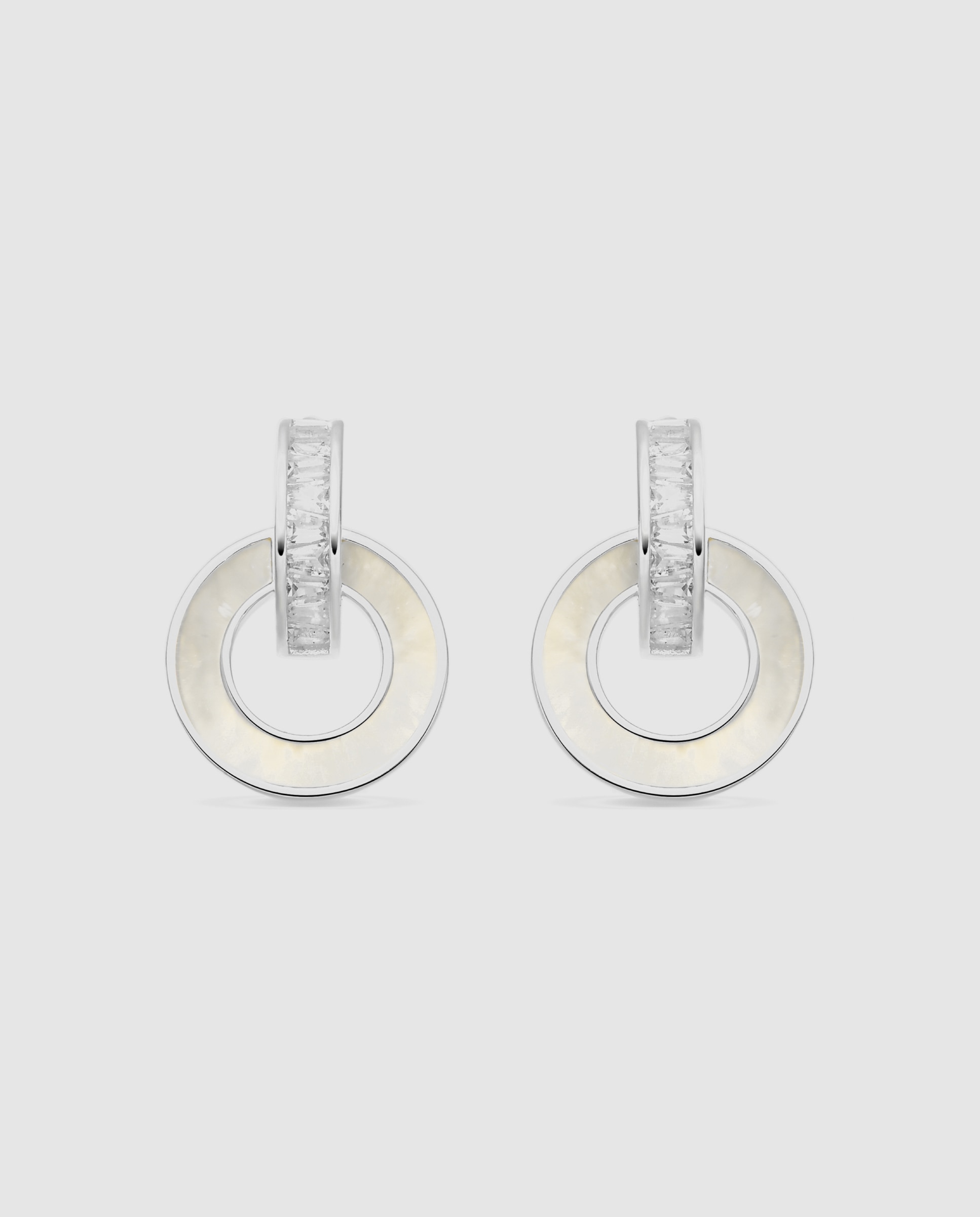 Pendientes basic con circonita brillante acabados en rodio - Luxenter - Dorado Dorado-1