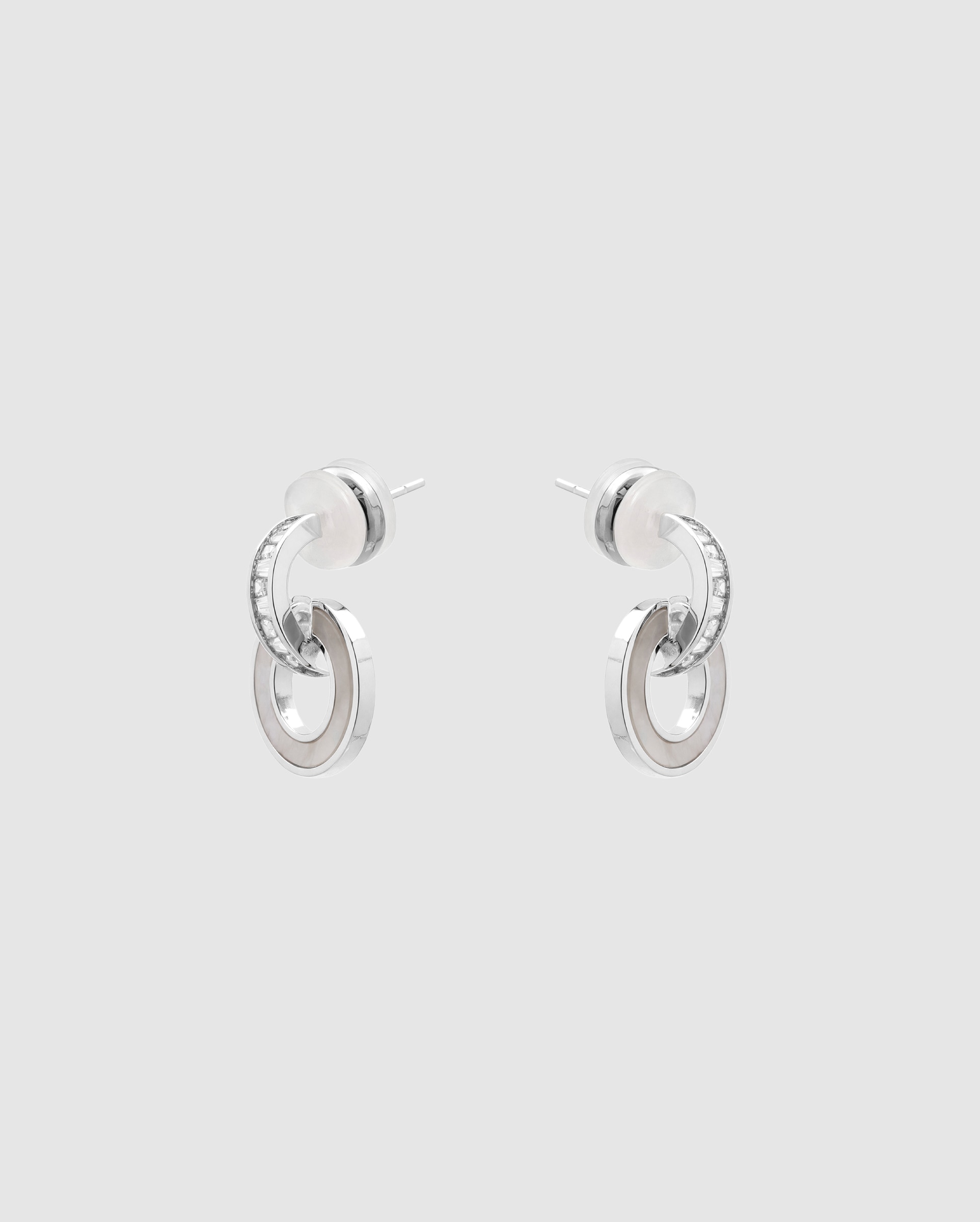 Pendientes basic con circonita brillante acabados en rodio - Luxenter - Dorado Dorado-2