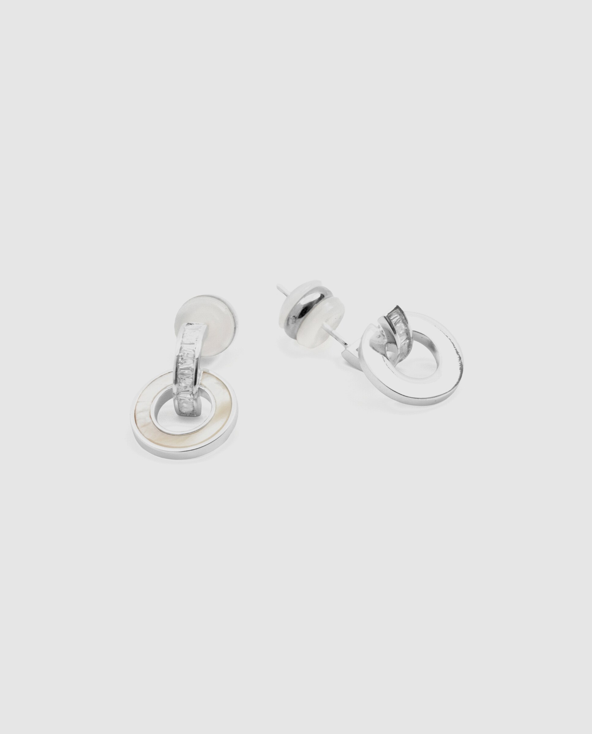 Pendientes basic con circonita brillante acabados en rodio - Luxenter - Dorado Dorado-3