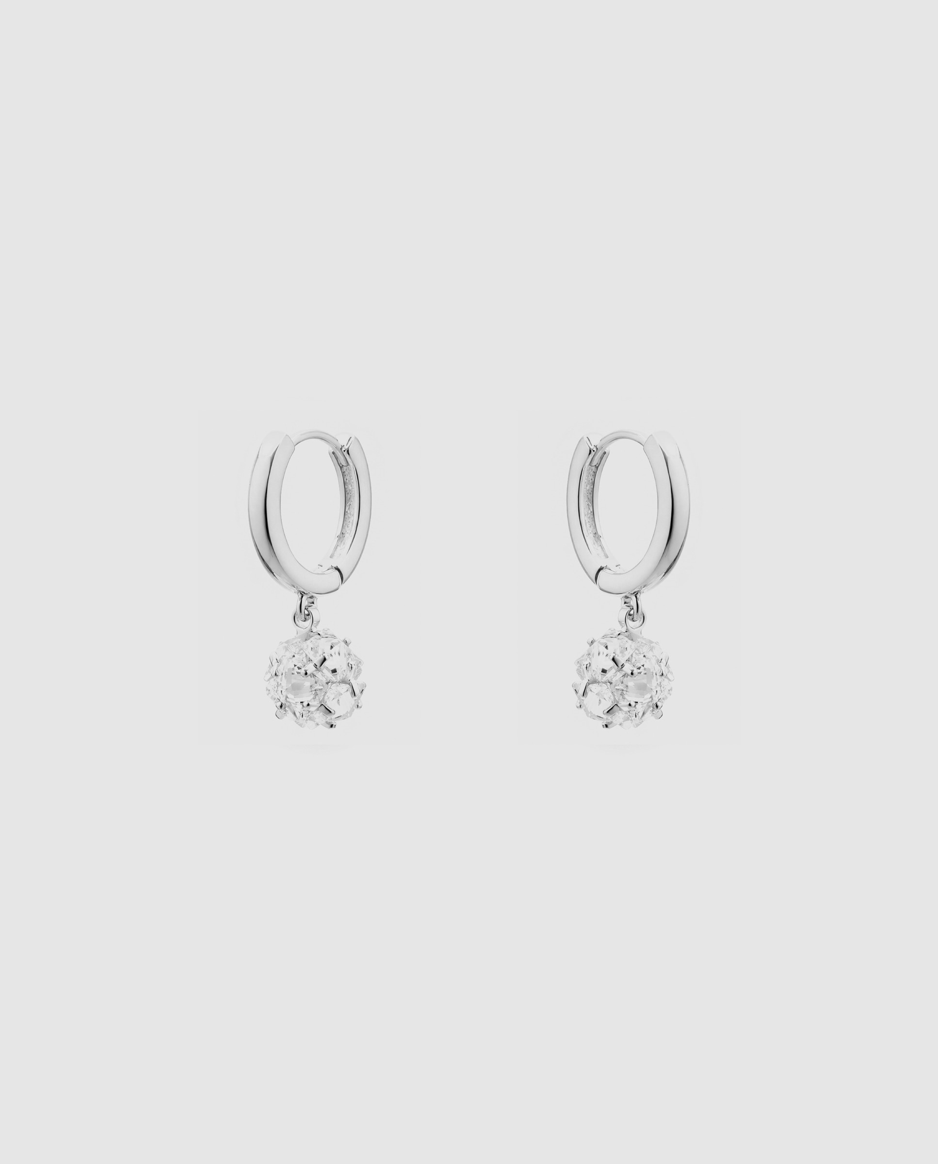 Imagen 2 de Pendientes de aro basic con circonita brillante acabados en rodio - Luxenter - Dorado Dorado