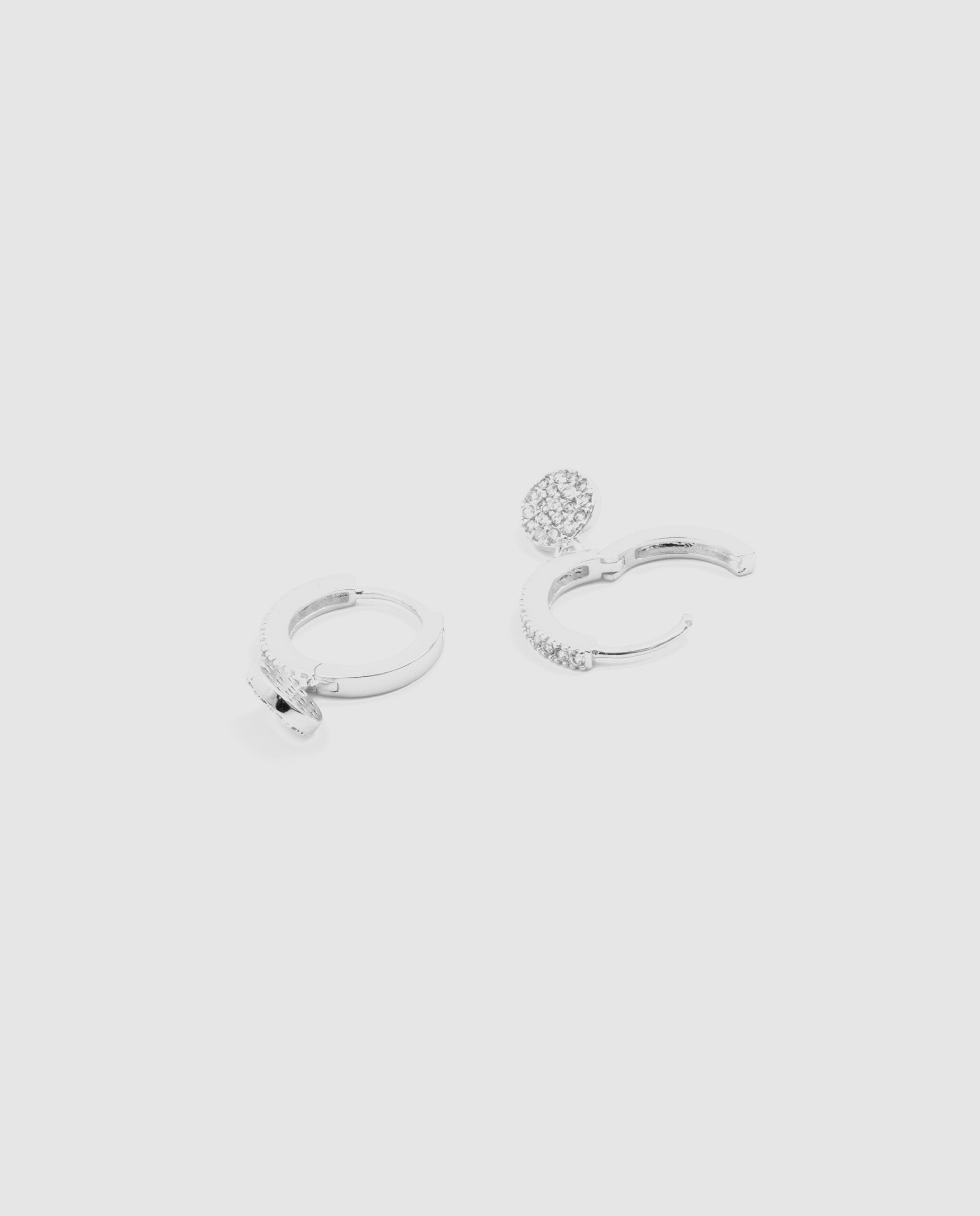 Imagen 3 de Pendientes de aro basic con circonita brillante acabados en rodio - Luxenter - Dorado Dorado