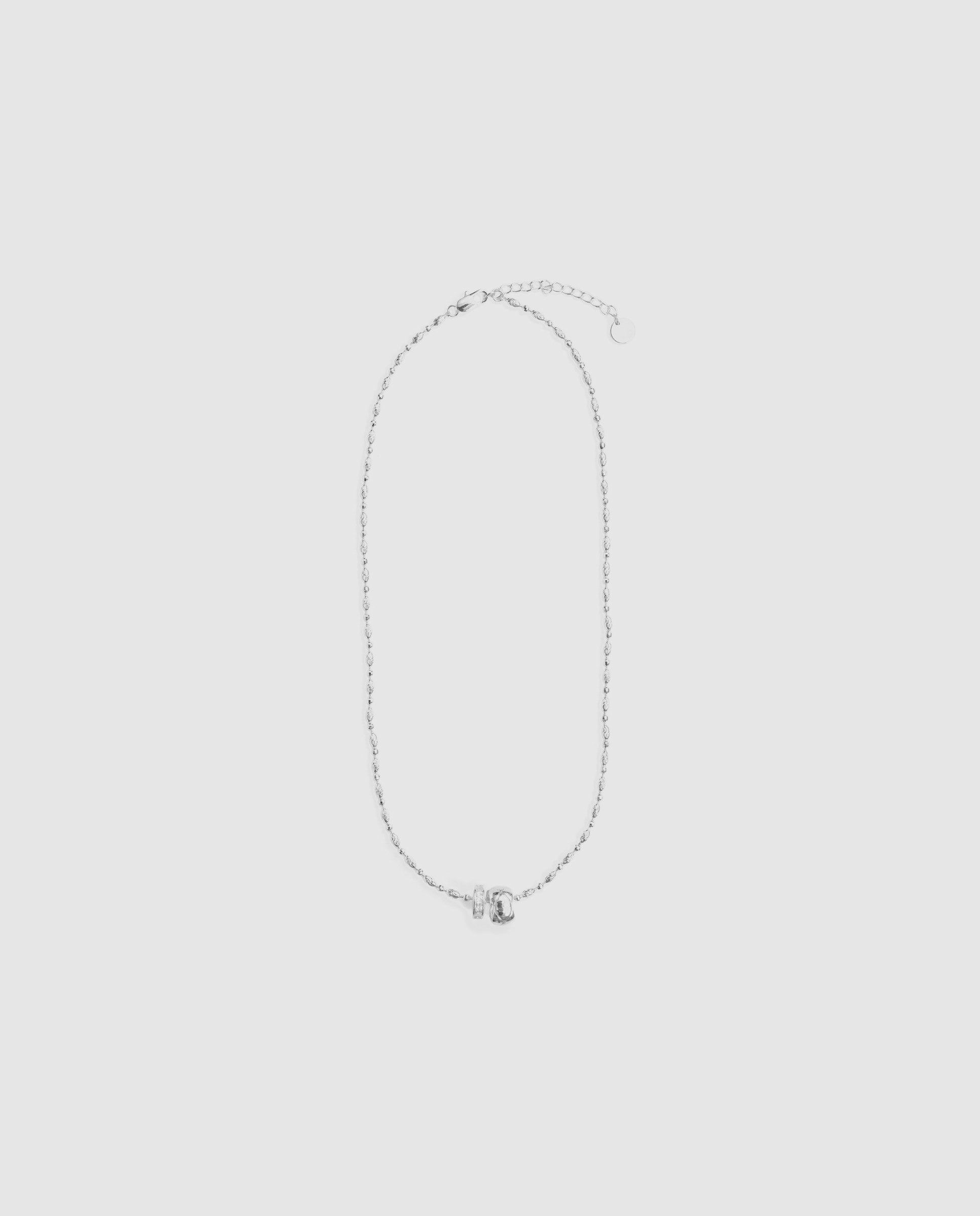 Collar acabado en rodio con circonita brillante - Luxenter - Plateado Plateado-3
