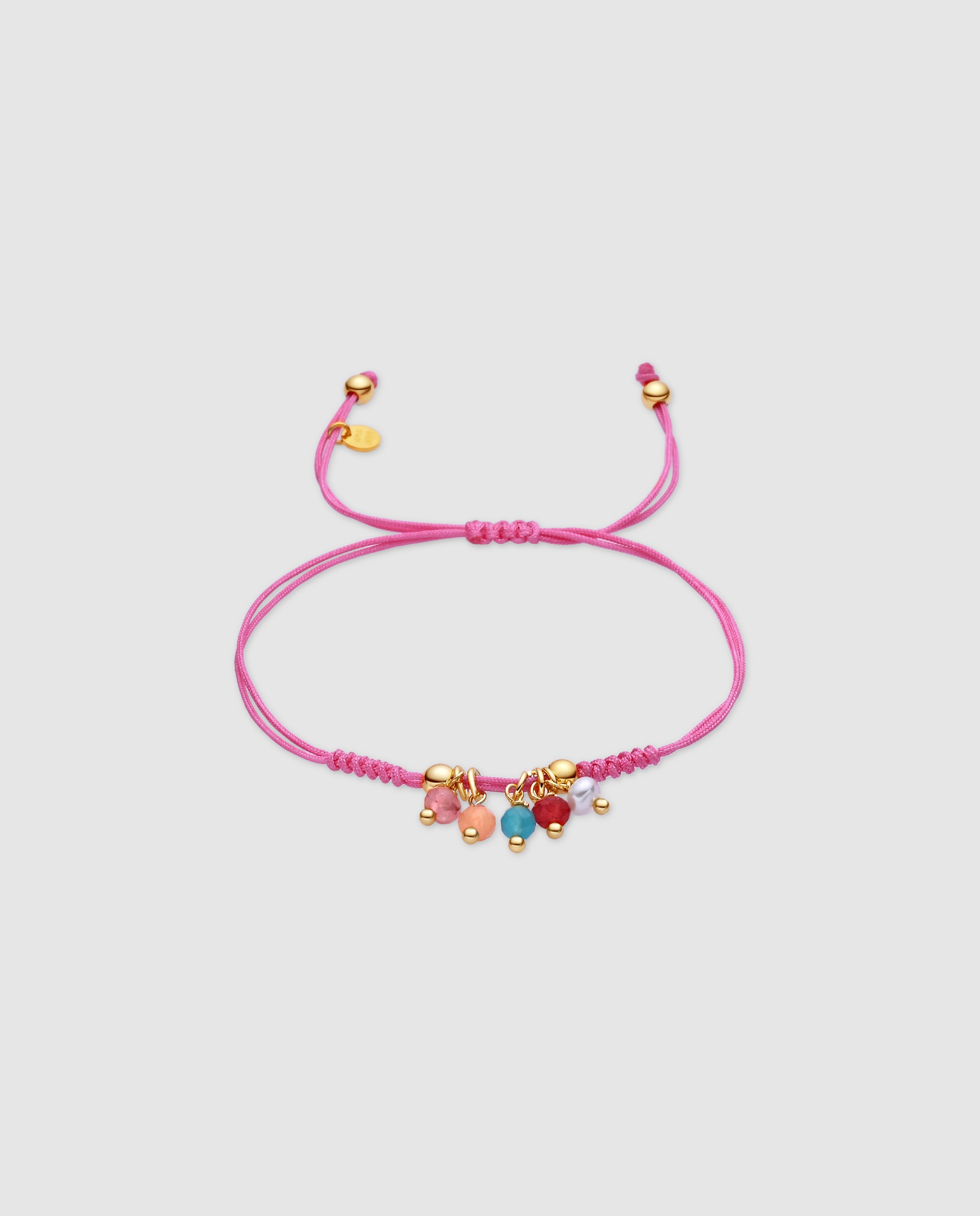 Pulsera pide un deseo con cierre de plata de ley 925 con circon cierre de plata de ley 925 conita multicolor acabada en oro amarillo de 18k - Luxenter - Multicolor Multicolor-1