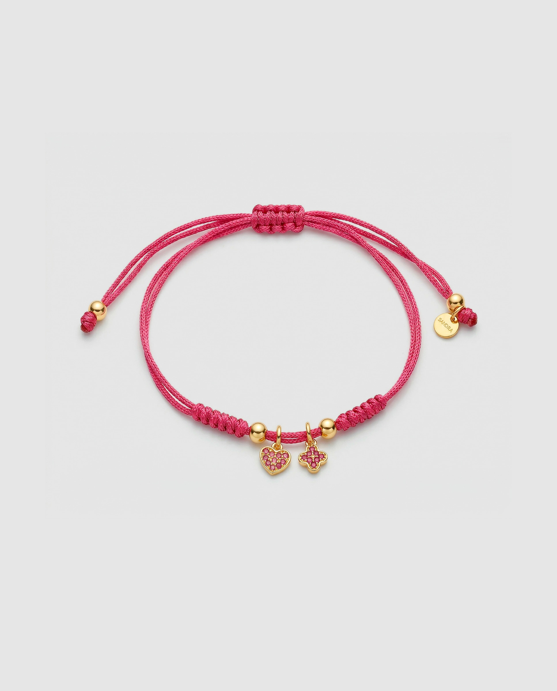 Pulsera pide un deseo con cierre de plata de ley 925 con circon cierre de plata de ley 925 conita multicolor acabada en oro amarillo de 18k - Luxenter - Multicolor Multicolor-3
