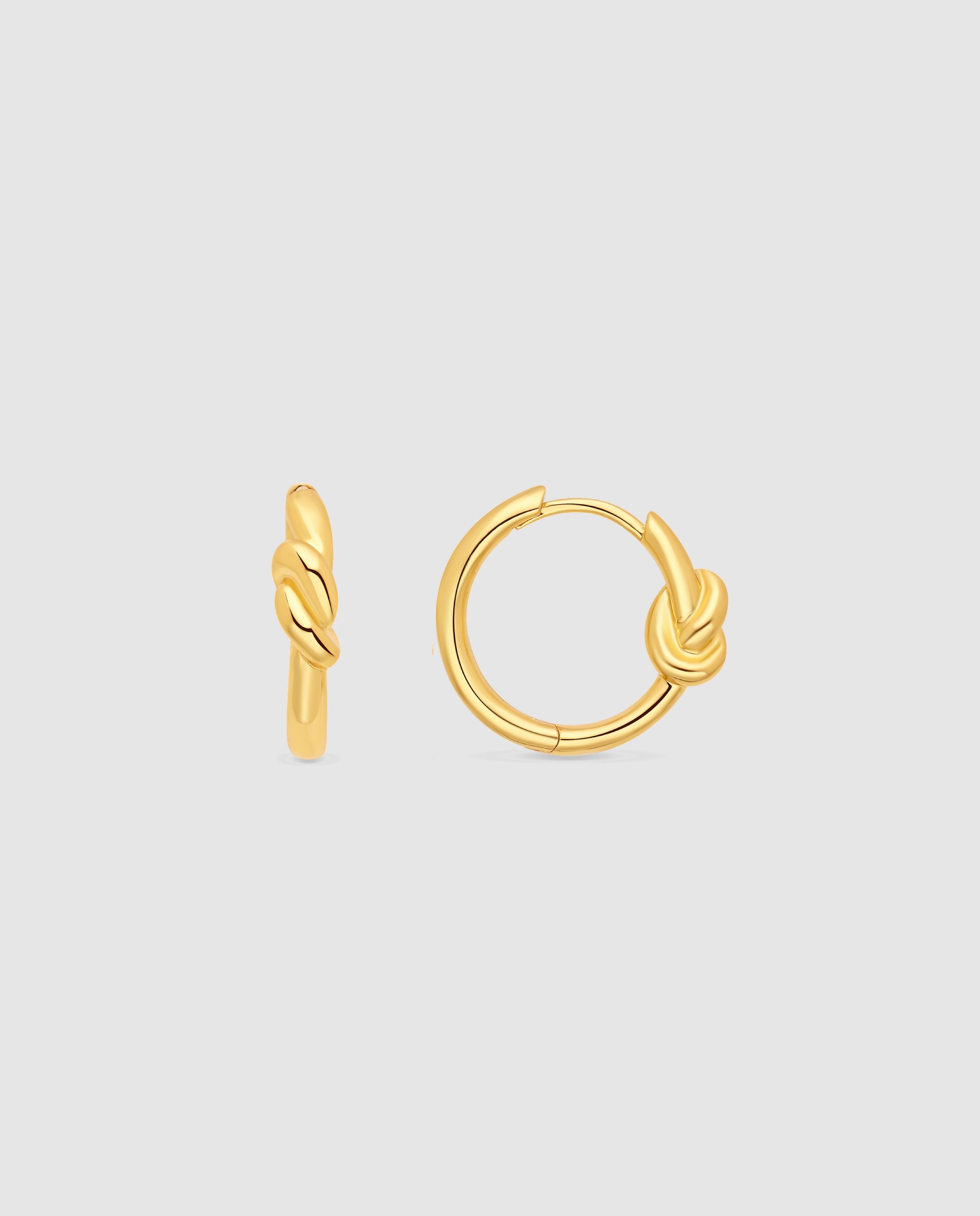 Imagen 0 de Pendientes de aro basic acabados en oro amarillo de 18k Dorado