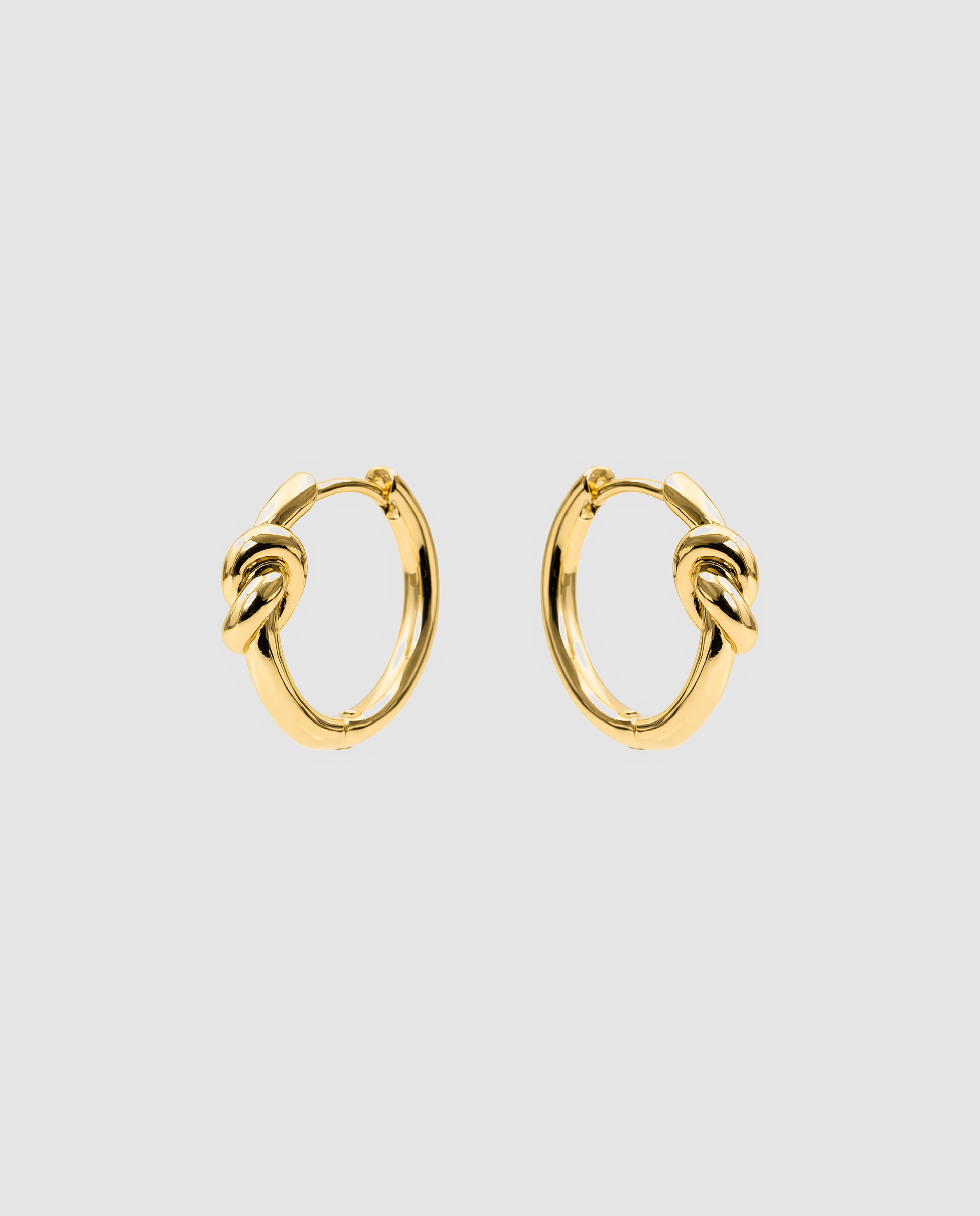 Pendientes de aro basic acabados en oro amarillo de 18k - Luxenter - Dorado Dorado-2