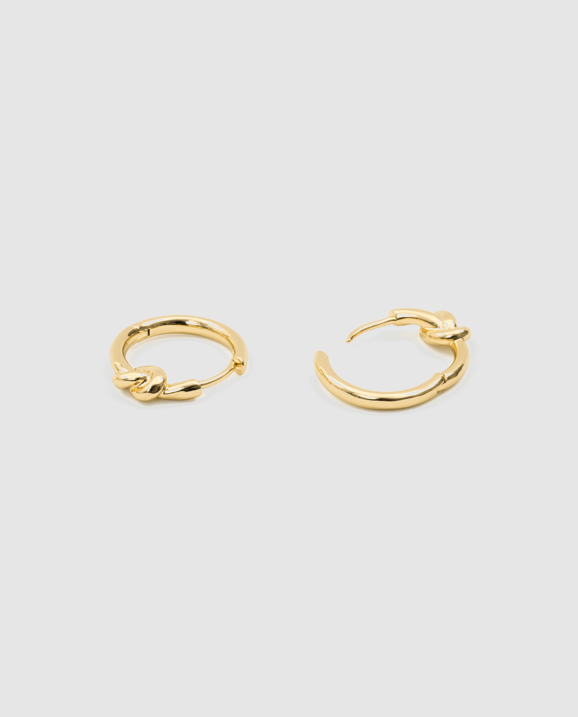 Pendientes de aro basic acabados en oro amarillo de 18k - Luxenter - Dorado Dorado-3