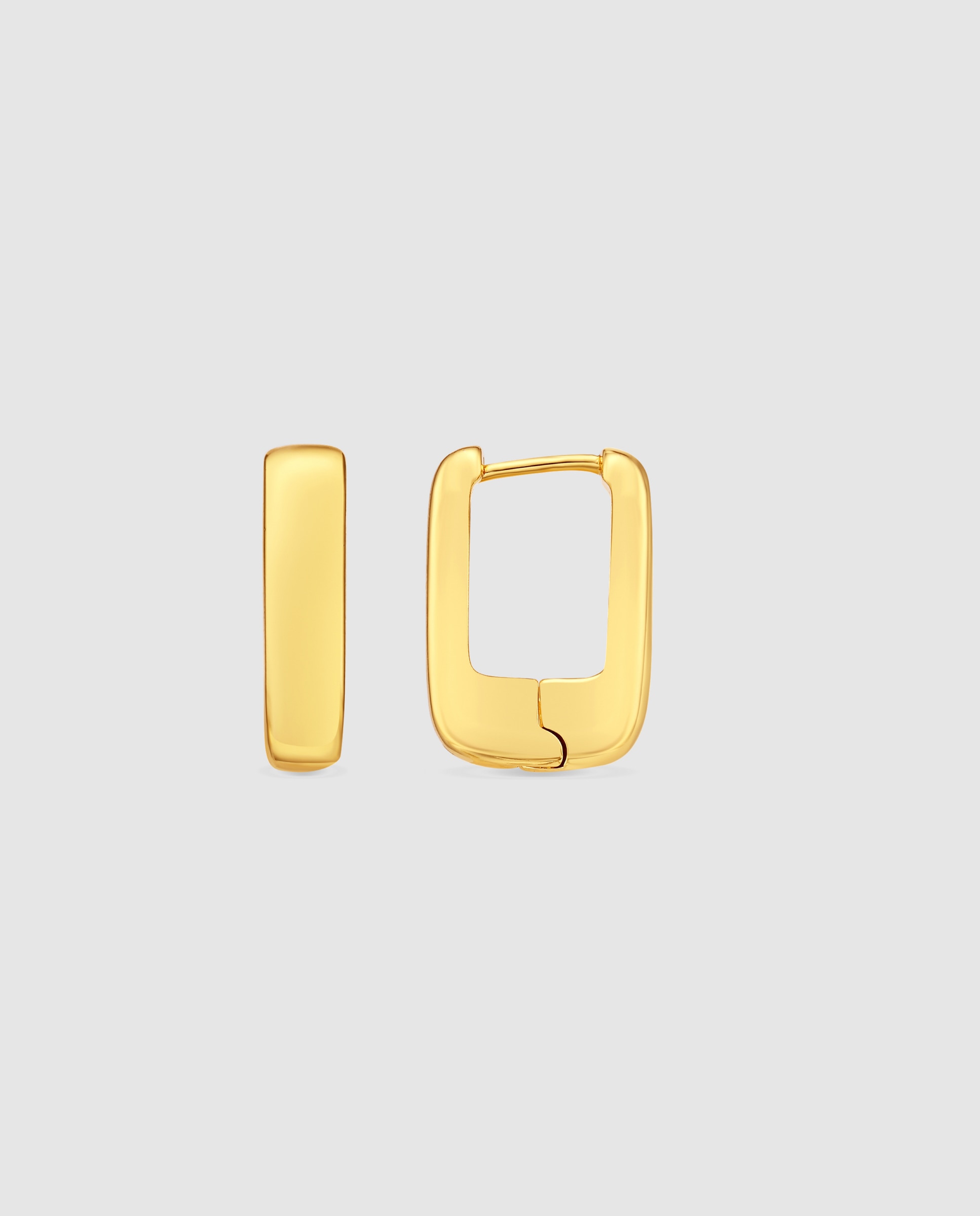 Pendientes de aro basic acabados en oro amarillo de 18k Dorado Luxenter Dorado-1