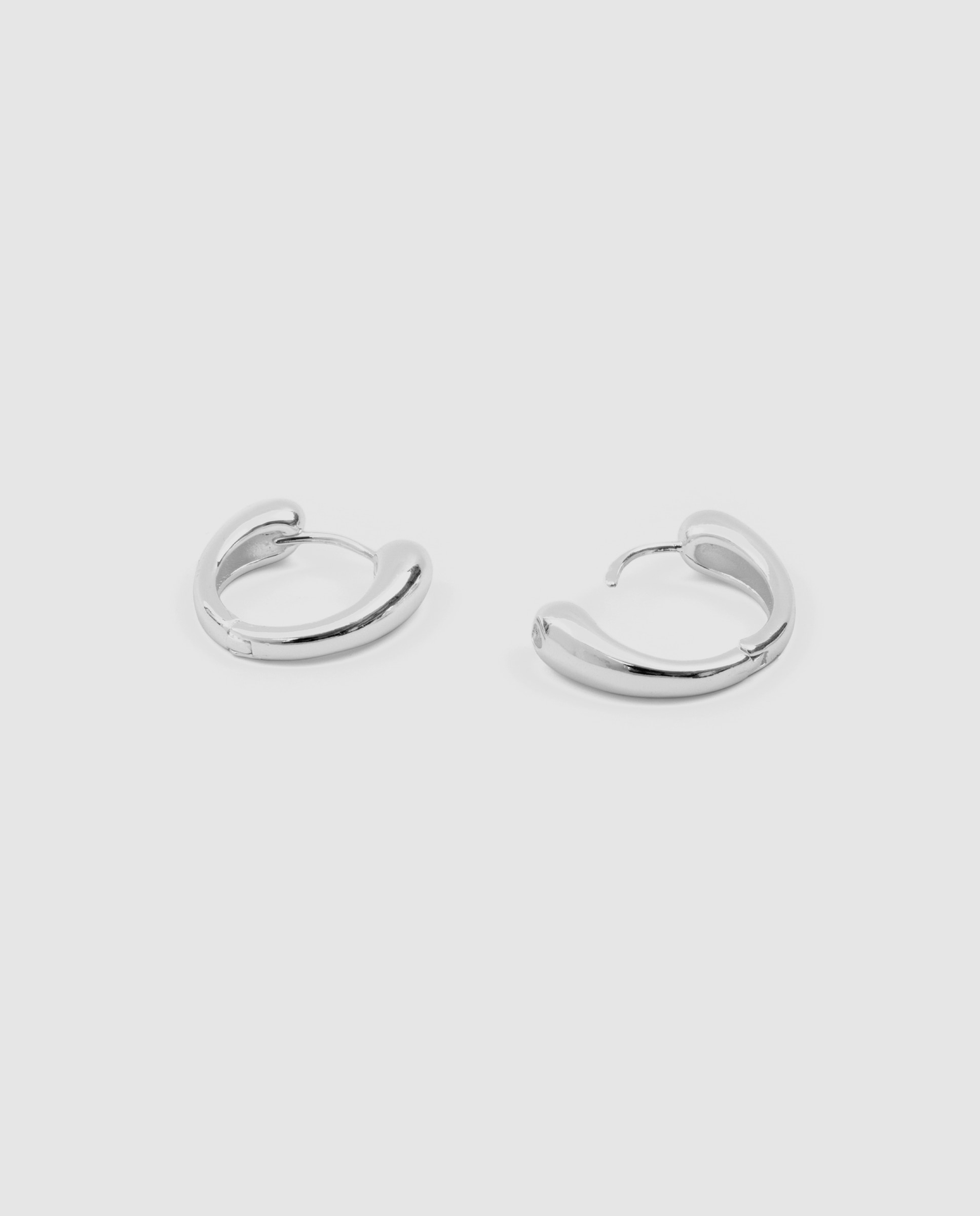 Pendientes de aro basic acabados en rodio - Luxenter - Plateado Plateado-3