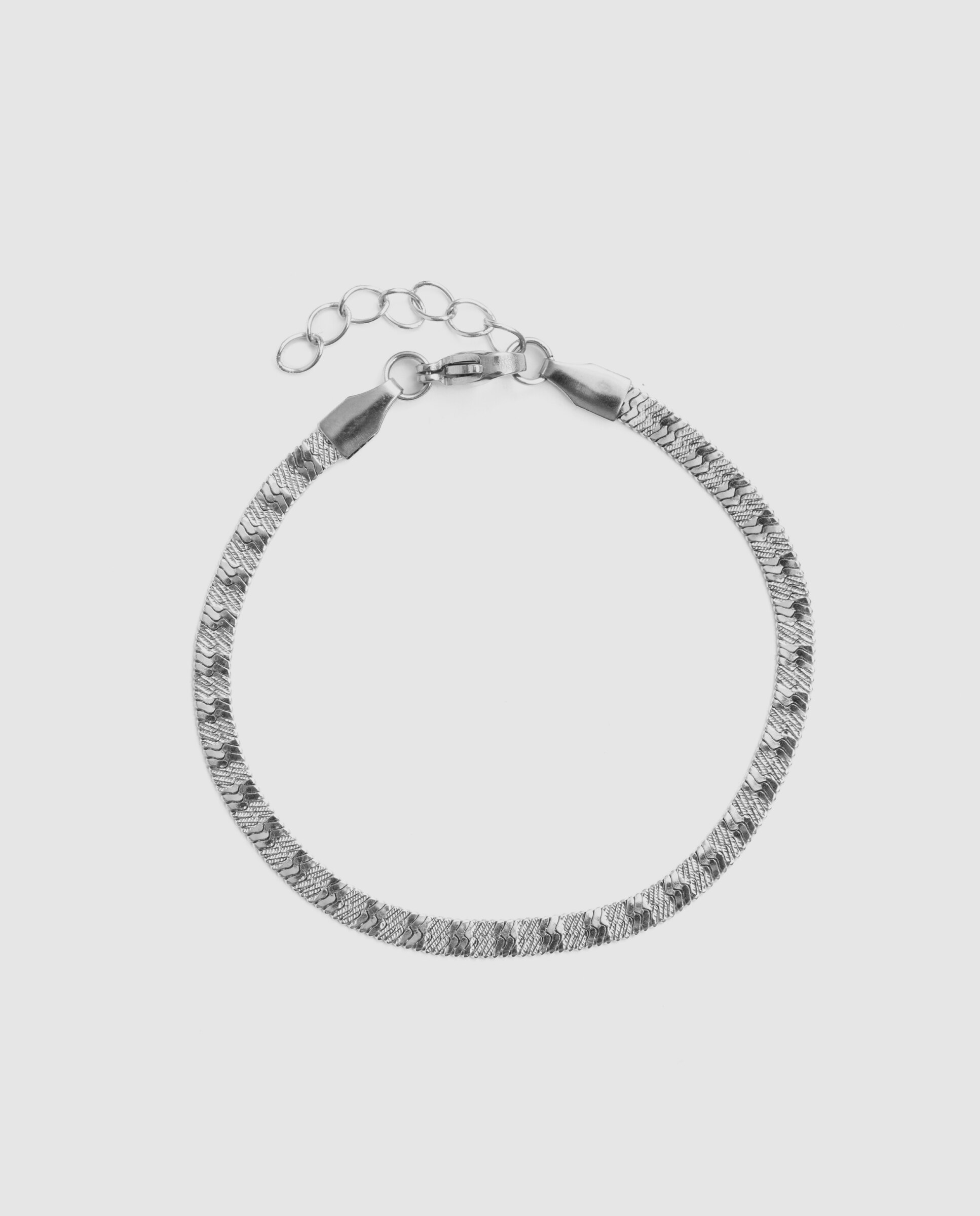 Pulsera de cadenas áfrica acabada en rodio - Luxenter - Plateado Plateado-2