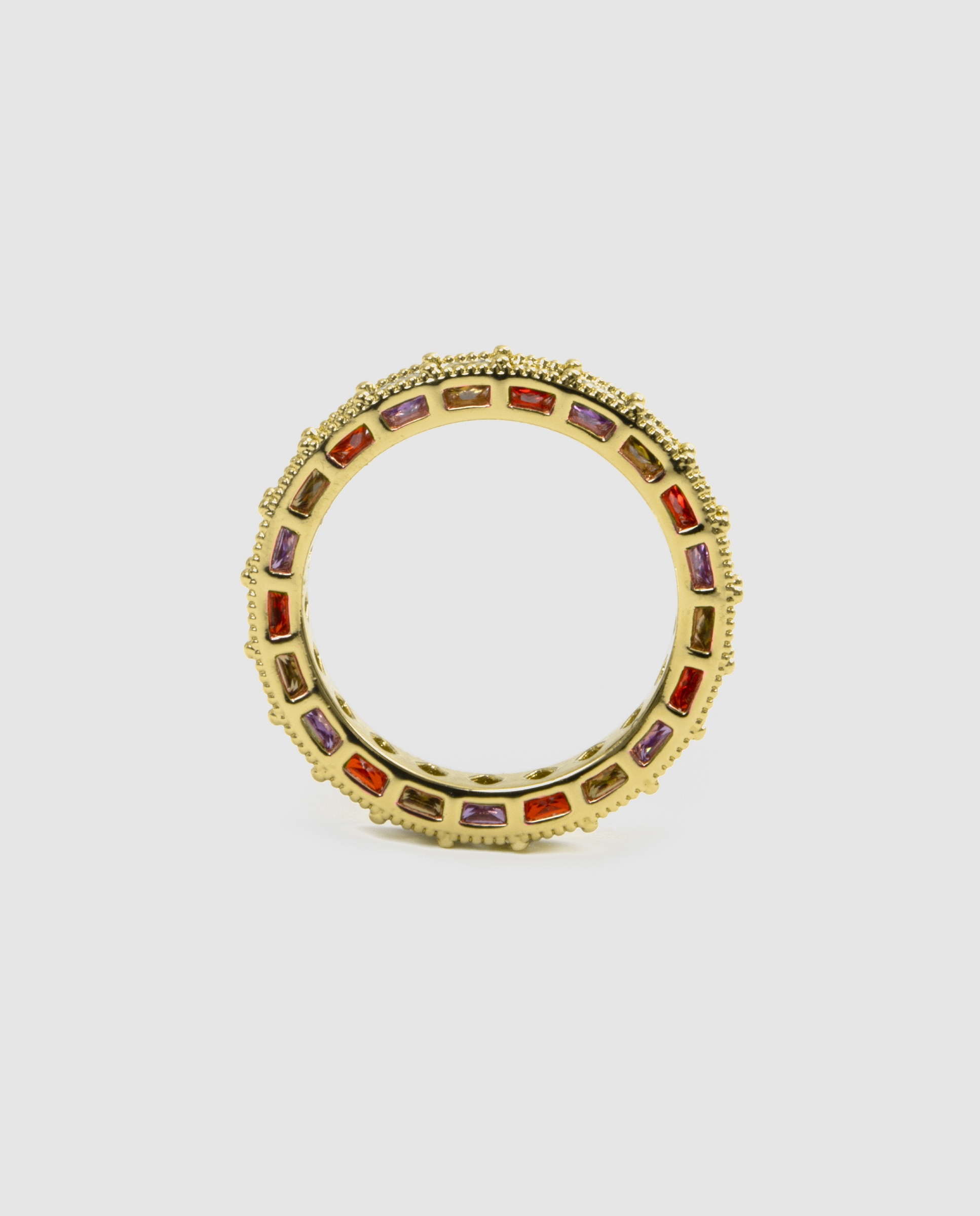 Imagen 4 de Anillo special edition con circonita multicolor acabado en oro amarillo de 18k - Luxenter - Multicolor Multicolor