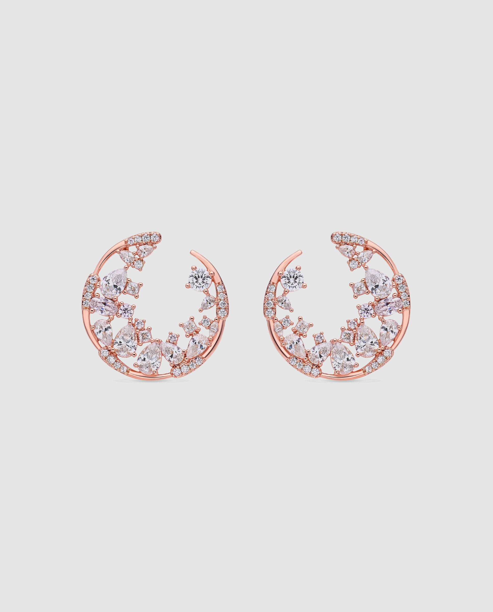 Pendientes special edition con circonita brillante acabados en oro rosa 18k - Luxenter - Dorado Dorado-1