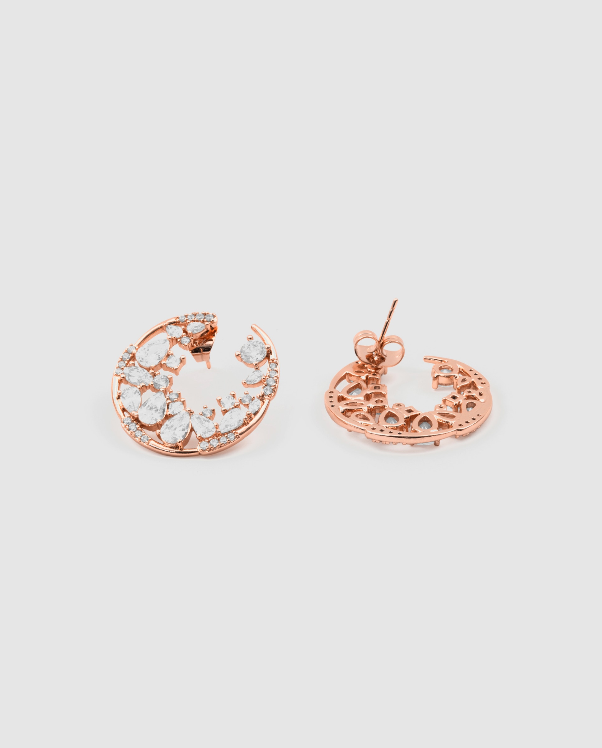 Pendientes special edition con circonita brillante acabados en oro rosa 18k - Luxenter - Dorado Dorado-3