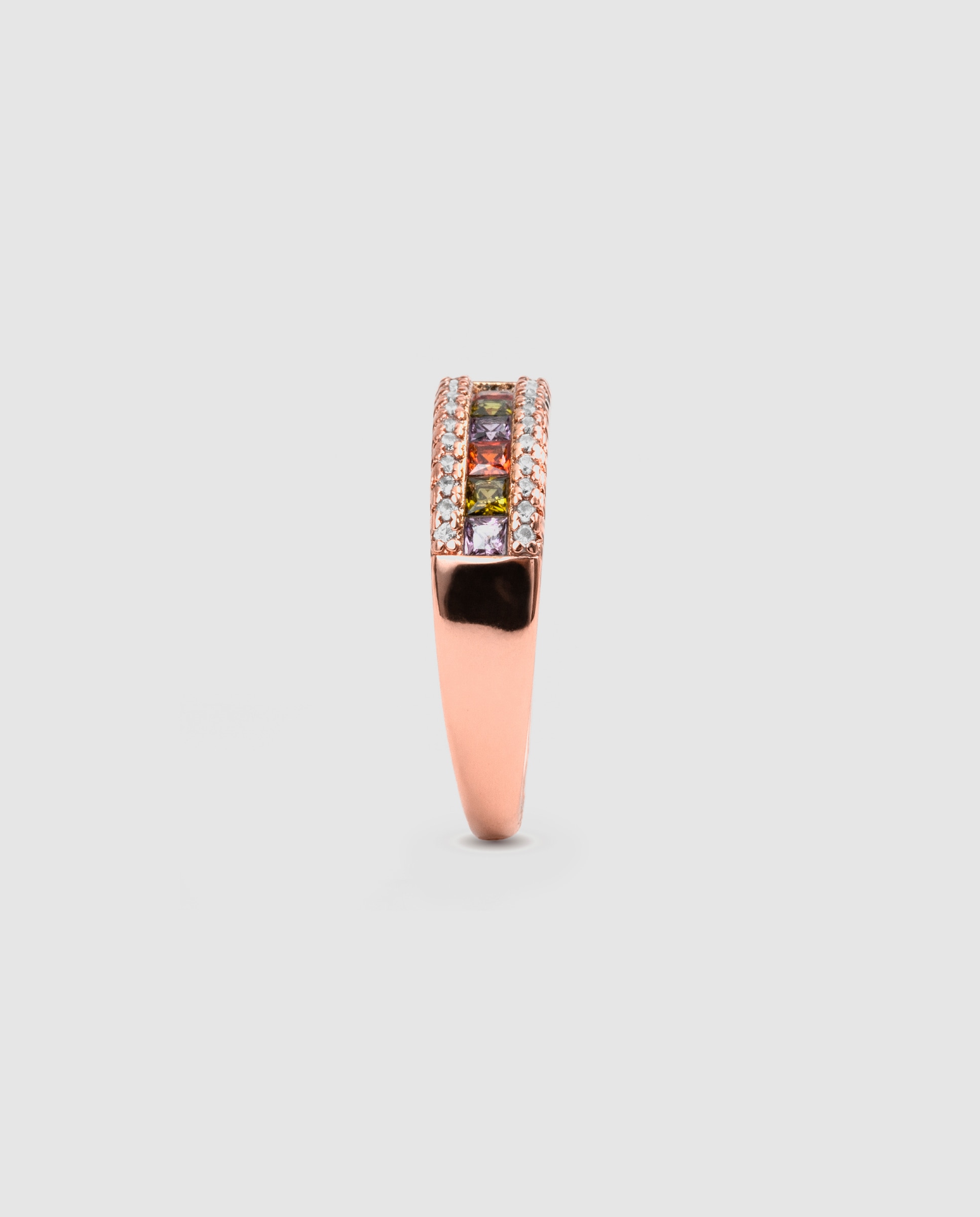 Imagen 2 de Anillo special edition con circonita multicolor acabado en oro rosa 18k - Luxenter - Multicolor Multicolor