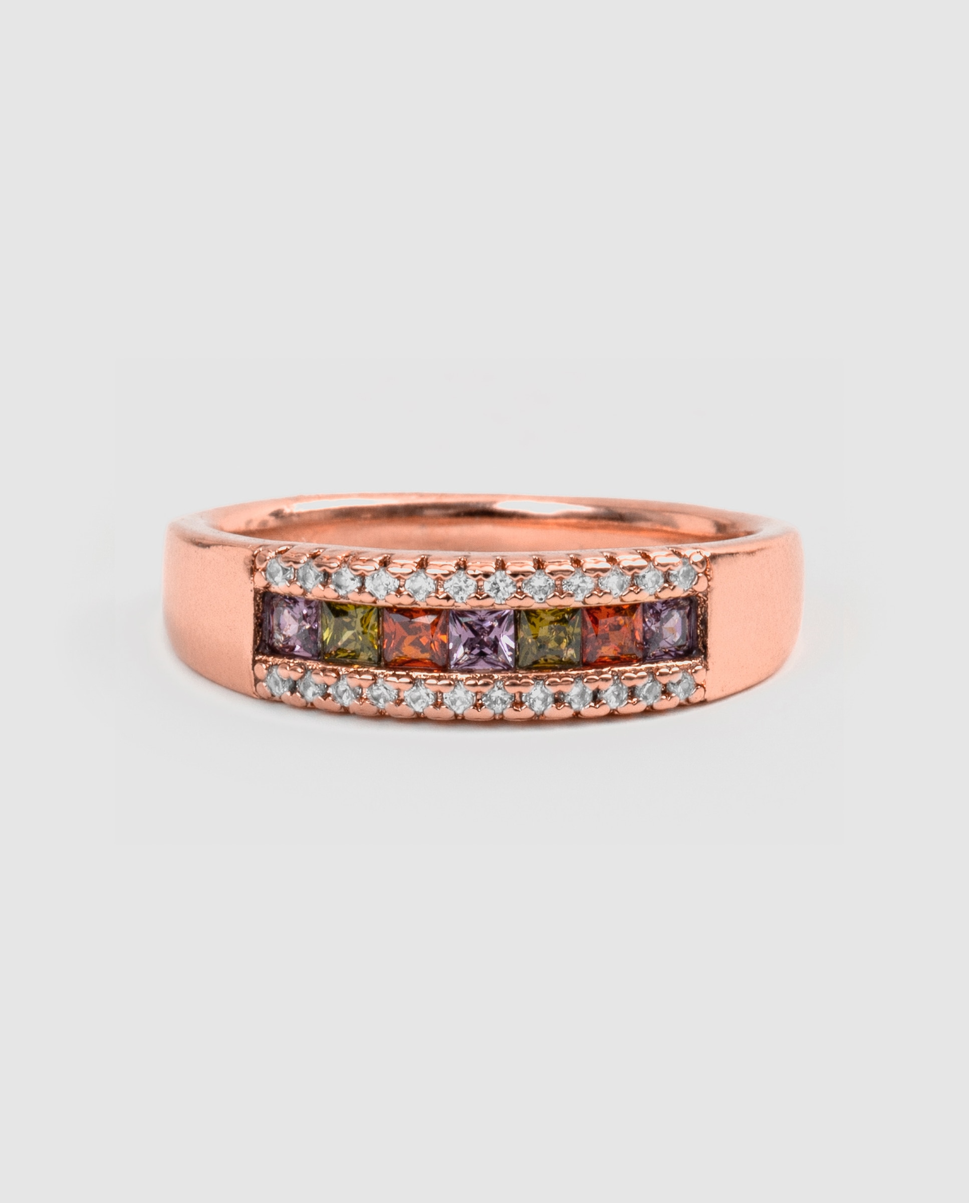 Imagen 3 de Anillo special edition con circonita multicolor acabado en oro rosa 18k - Luxenter - Multicolor Multicolor