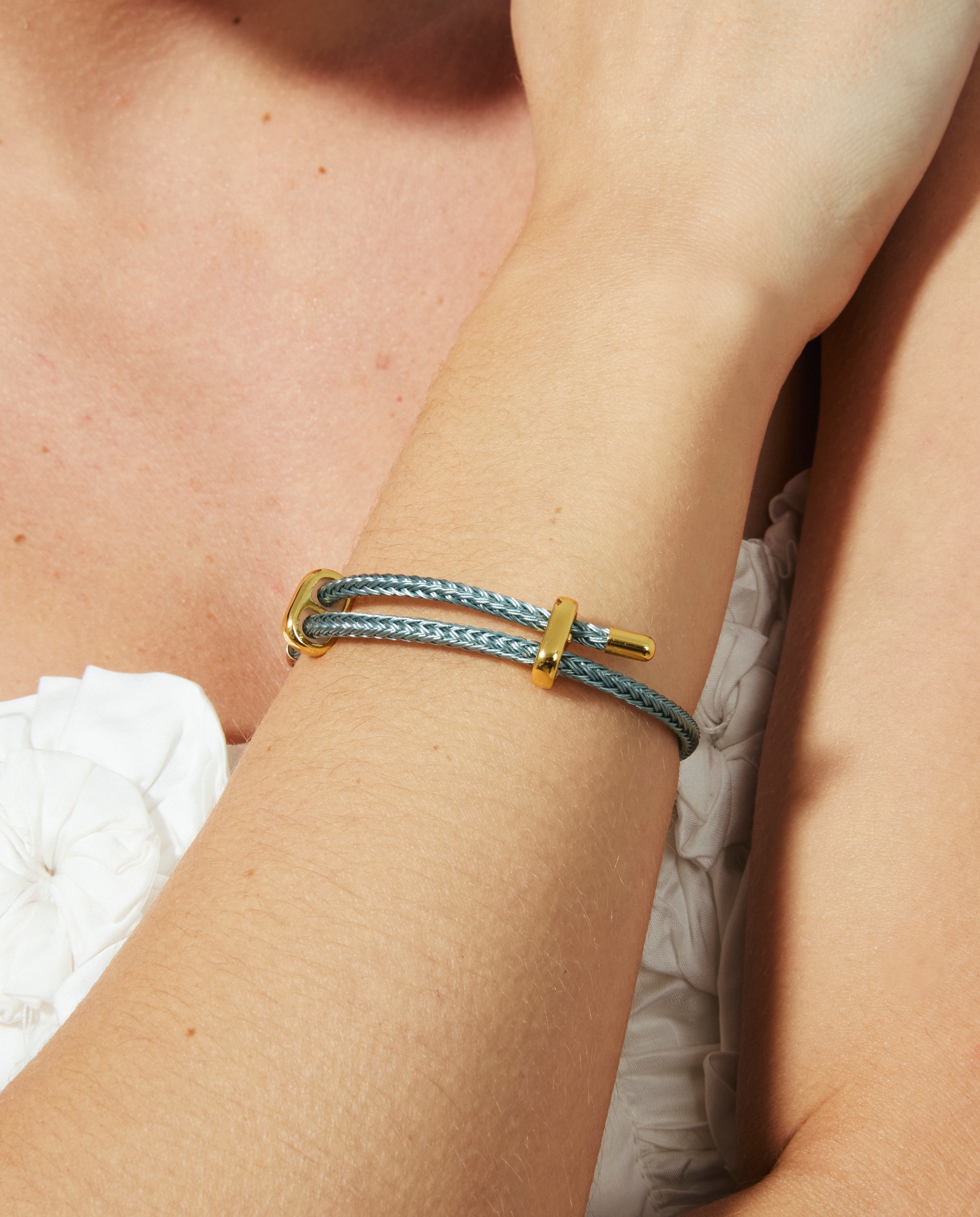 Pulsera acabada en oro amarillo 18k - Luxenter - Azul Azul-4