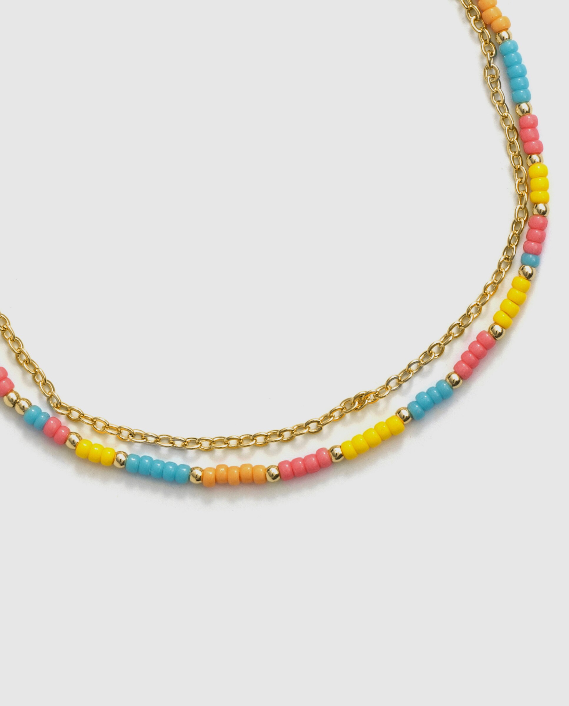 Pulsera de cadena áfrica acabada en oro amarillo de 18k con cristal - Luxenter - Multicolor Multicolor-6