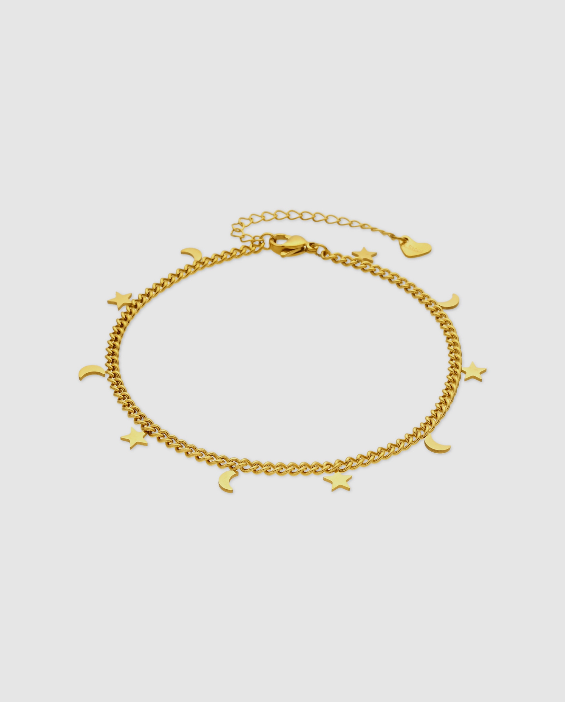 Pulsera de cadena de acero africa acabada en oro amarillo de 18k - Luxenter - Dorado Dorado-1
