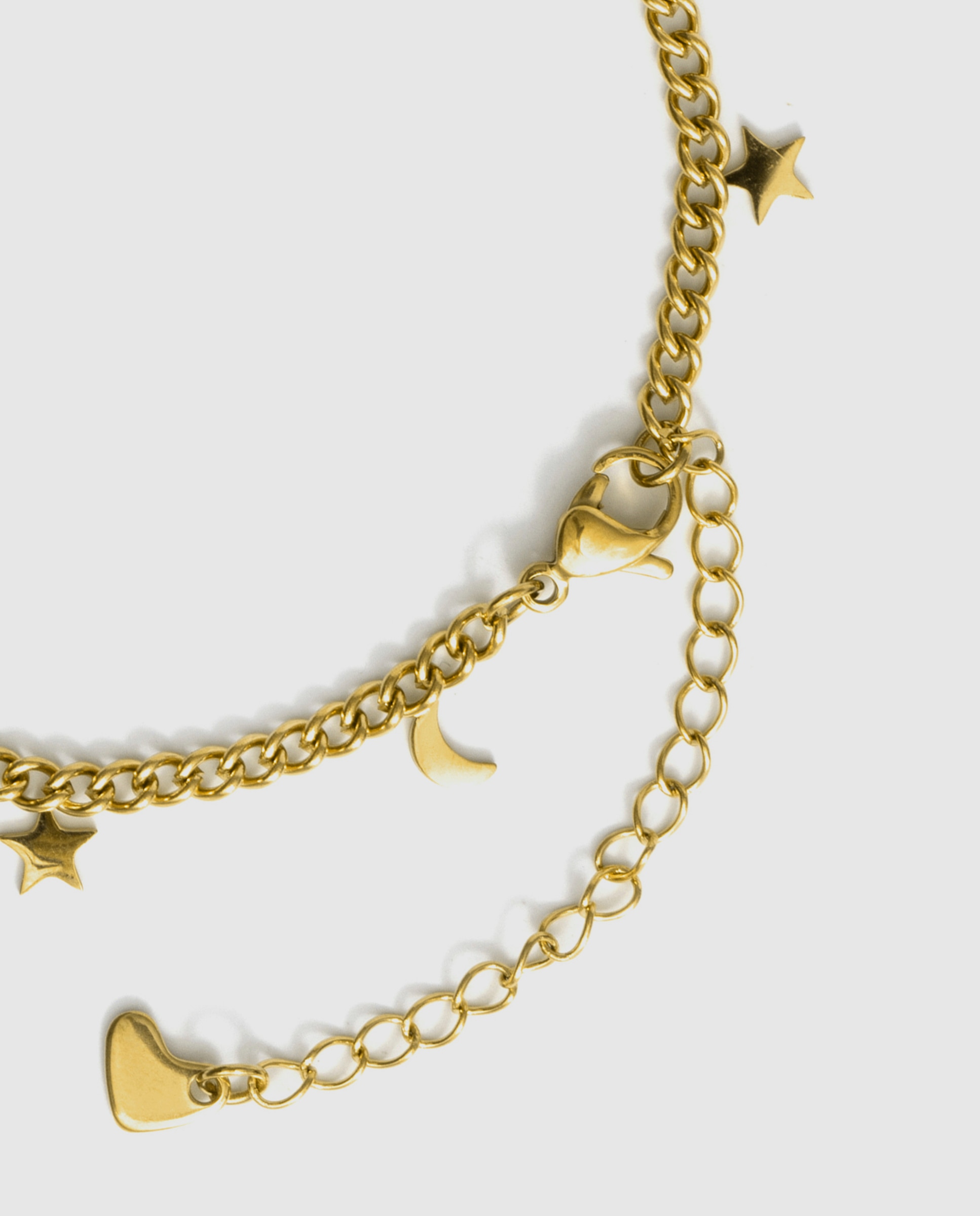 Pulsera de cadena de acero africa acabada en oro amarillo de 18k - Luxenter - Dorado Dorado-7