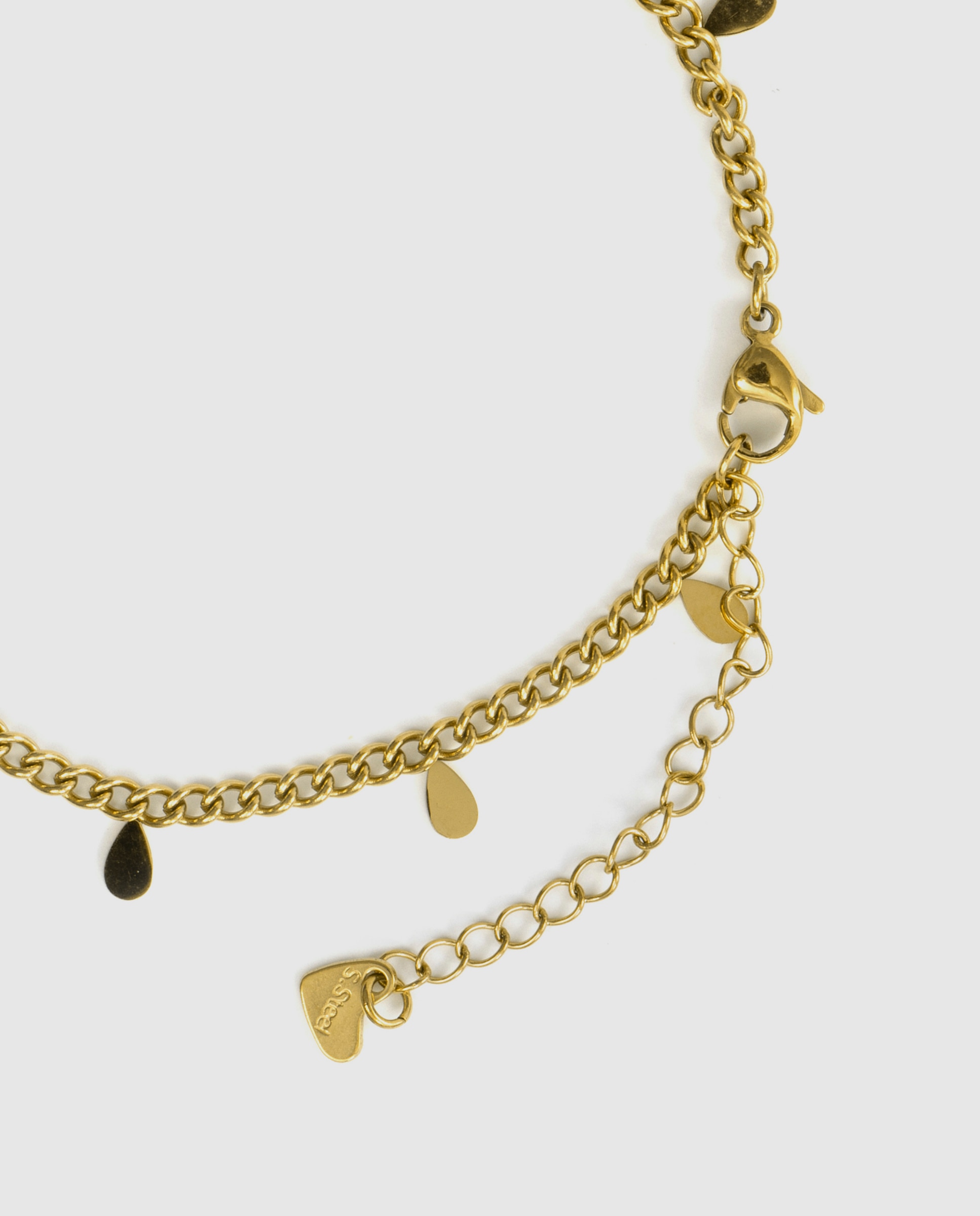 Pulsera de cadena de acero acabada en oro amarillo 18k - Luxenter - Dorado Dorado-7